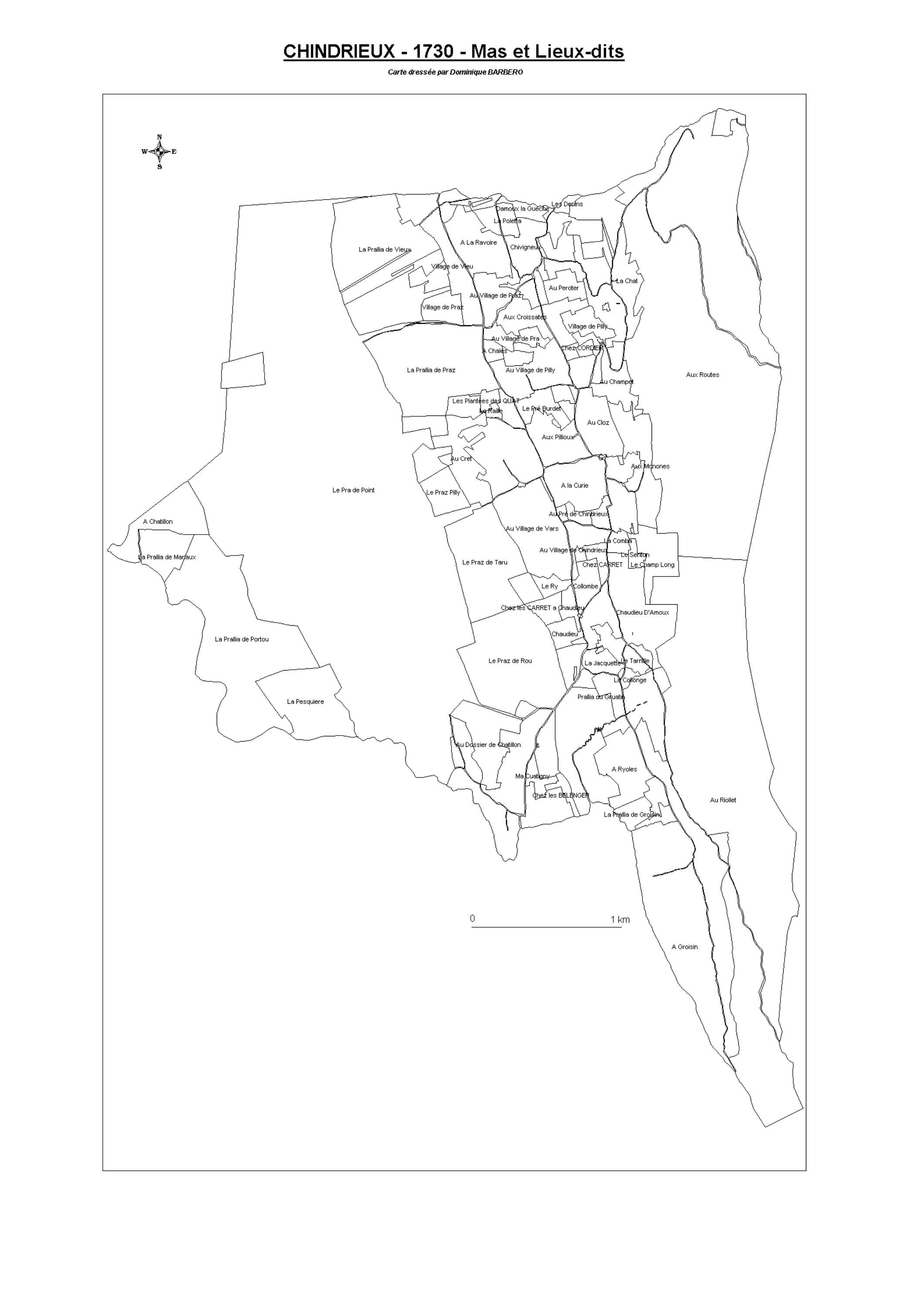 Aiguebelette-le-Lac - ATLAS du cadastre sarde (mappe) : 73085 Chindrieux. Carte générale par nature de culture et degré de bonté, cartes pour les principaux propriétaires ; relevés des parcelles par numéro et par propriétaire selon le dépouillement des re