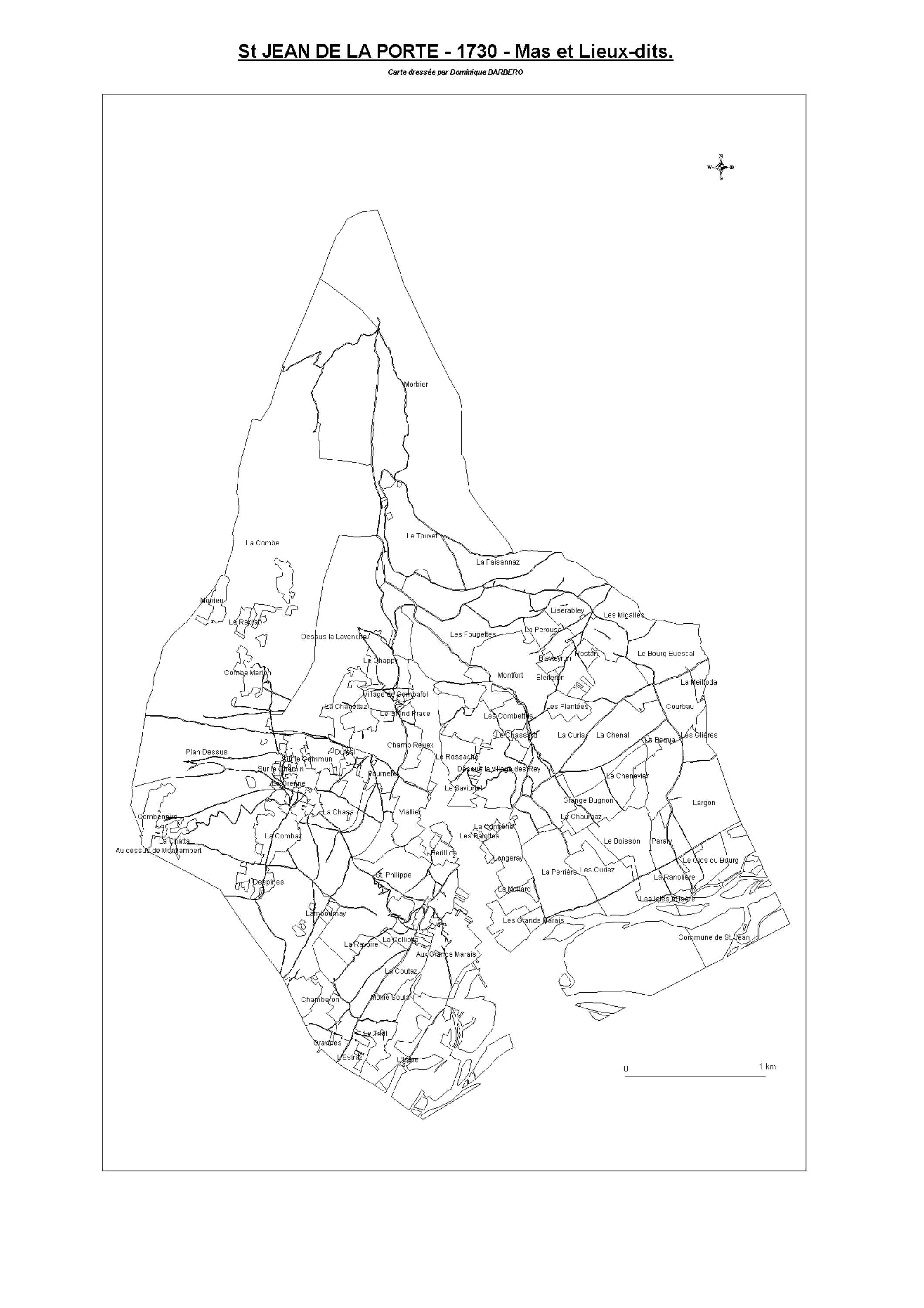 Aiguebelette-le-Lac - ATLAS du cadastre sarde (mappe) : 73247 Saint-Jean-de-la-Porte. Carte générale par nature de culture et degré de bonté, cartes pour les principaux propriétaires ; relevés des parcelles par numéro et par propriétaire selon le dépouill