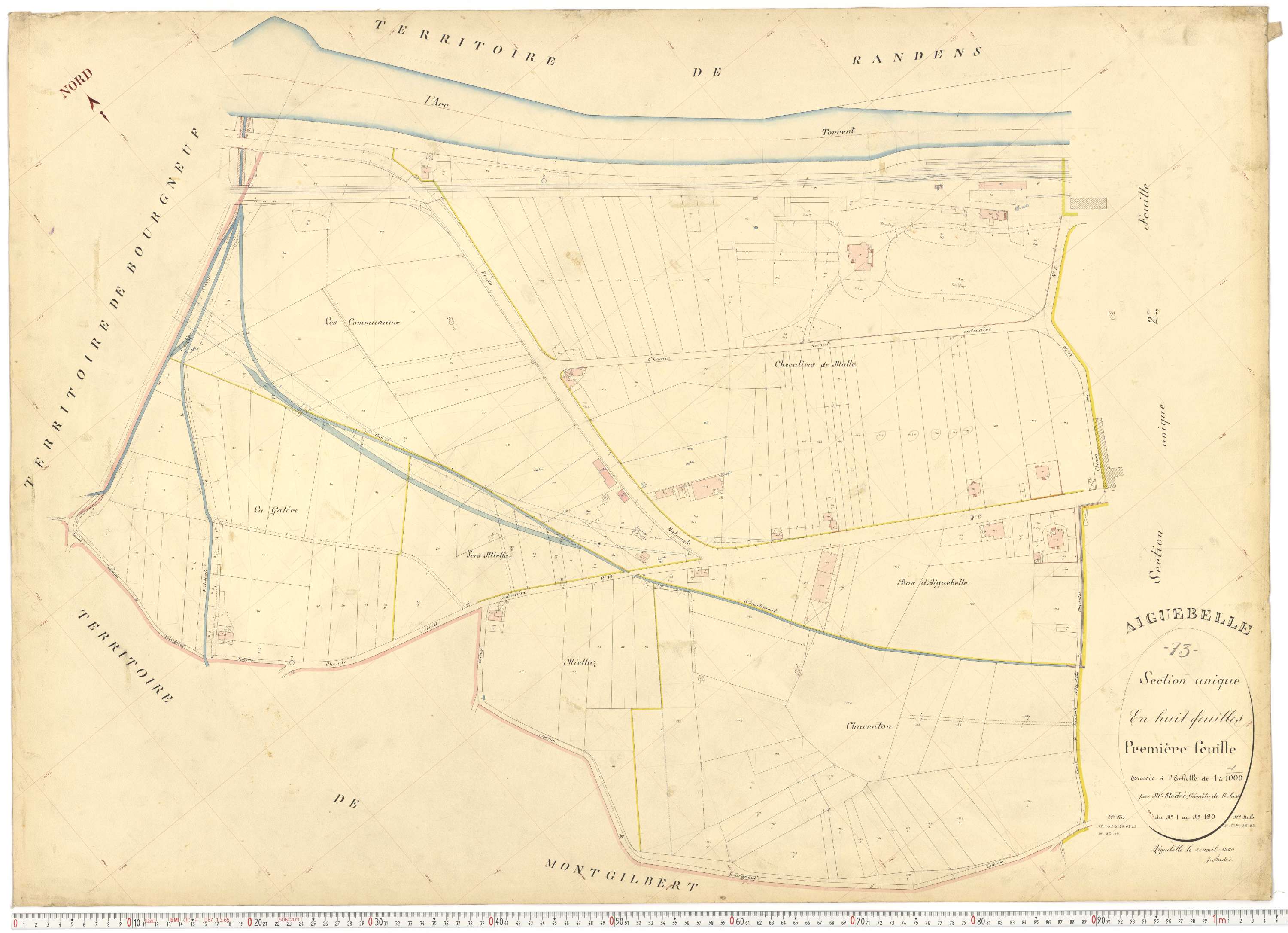 Aiguebelle - Plans cadastraux du premier cadastre français.