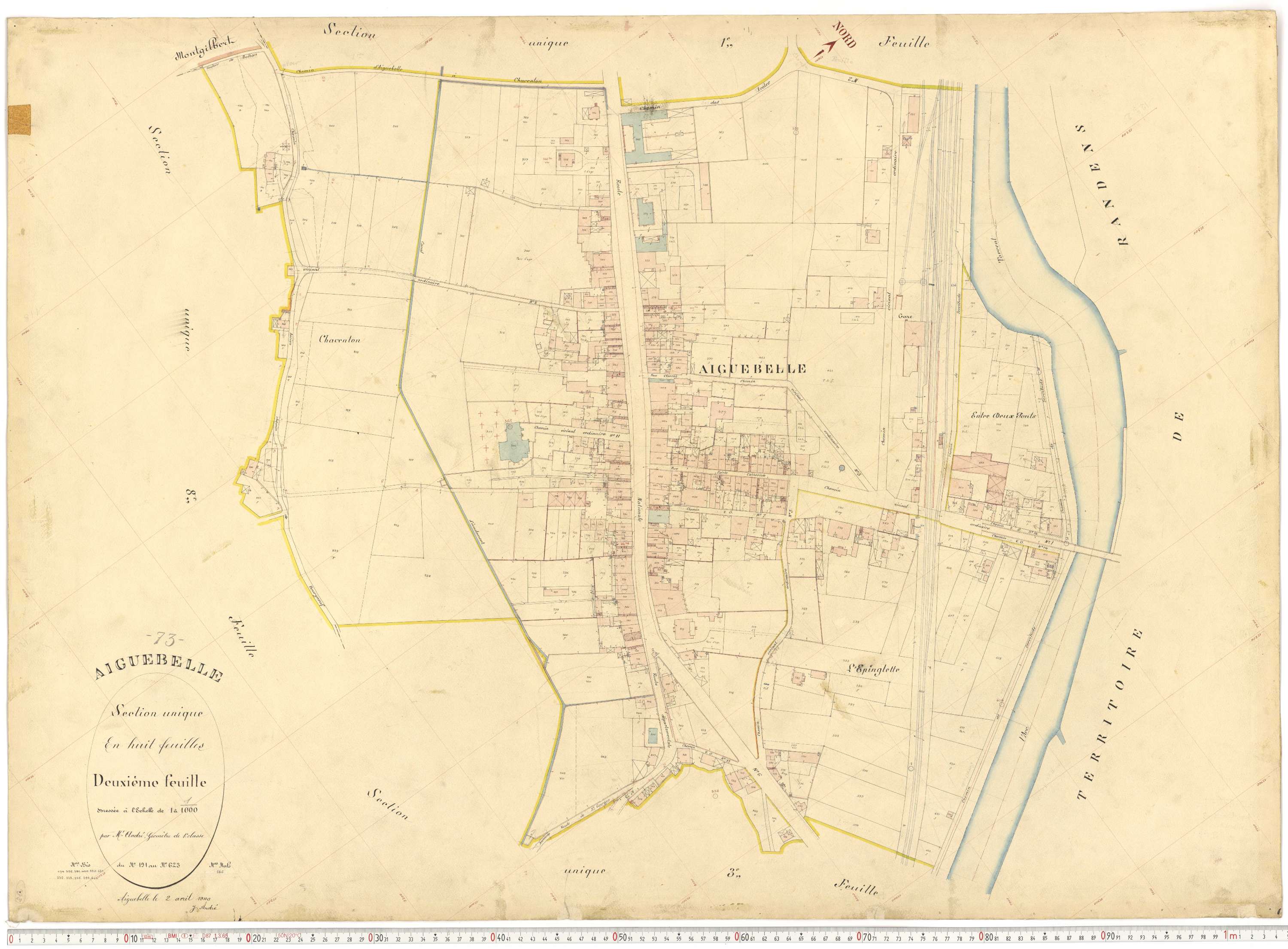 Aiguebelle - Plans cadastraux du premier cadastre français.