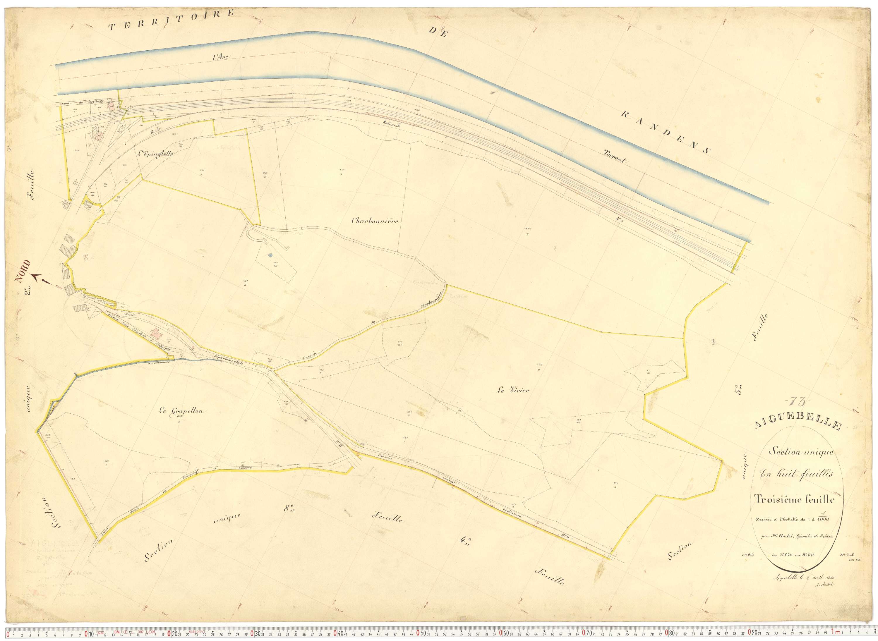 Aiguebelle - Plans cadastraux du premier cadastre français.