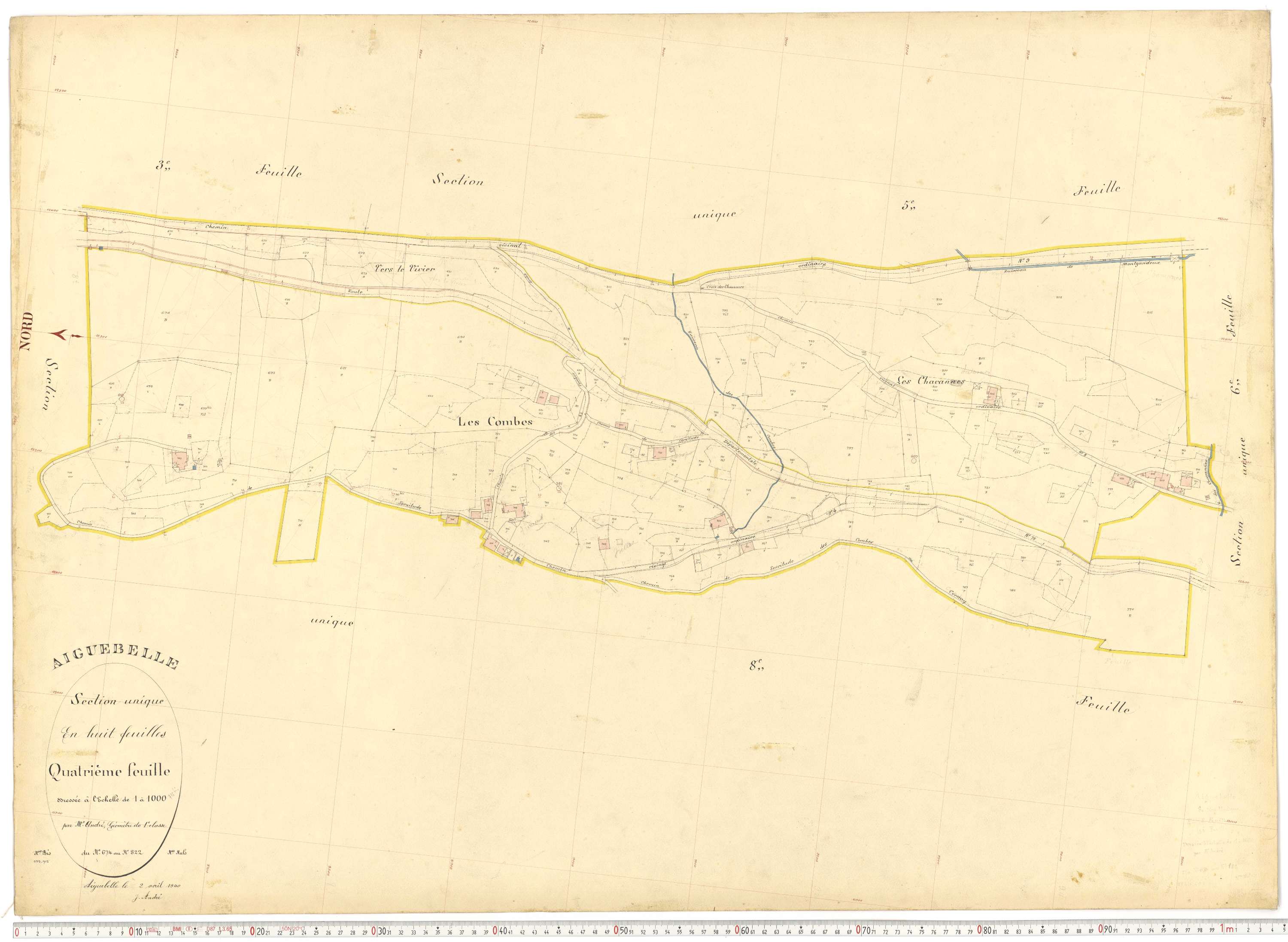 Aiguebelle - Plans cadastraux du premier cadastre français.