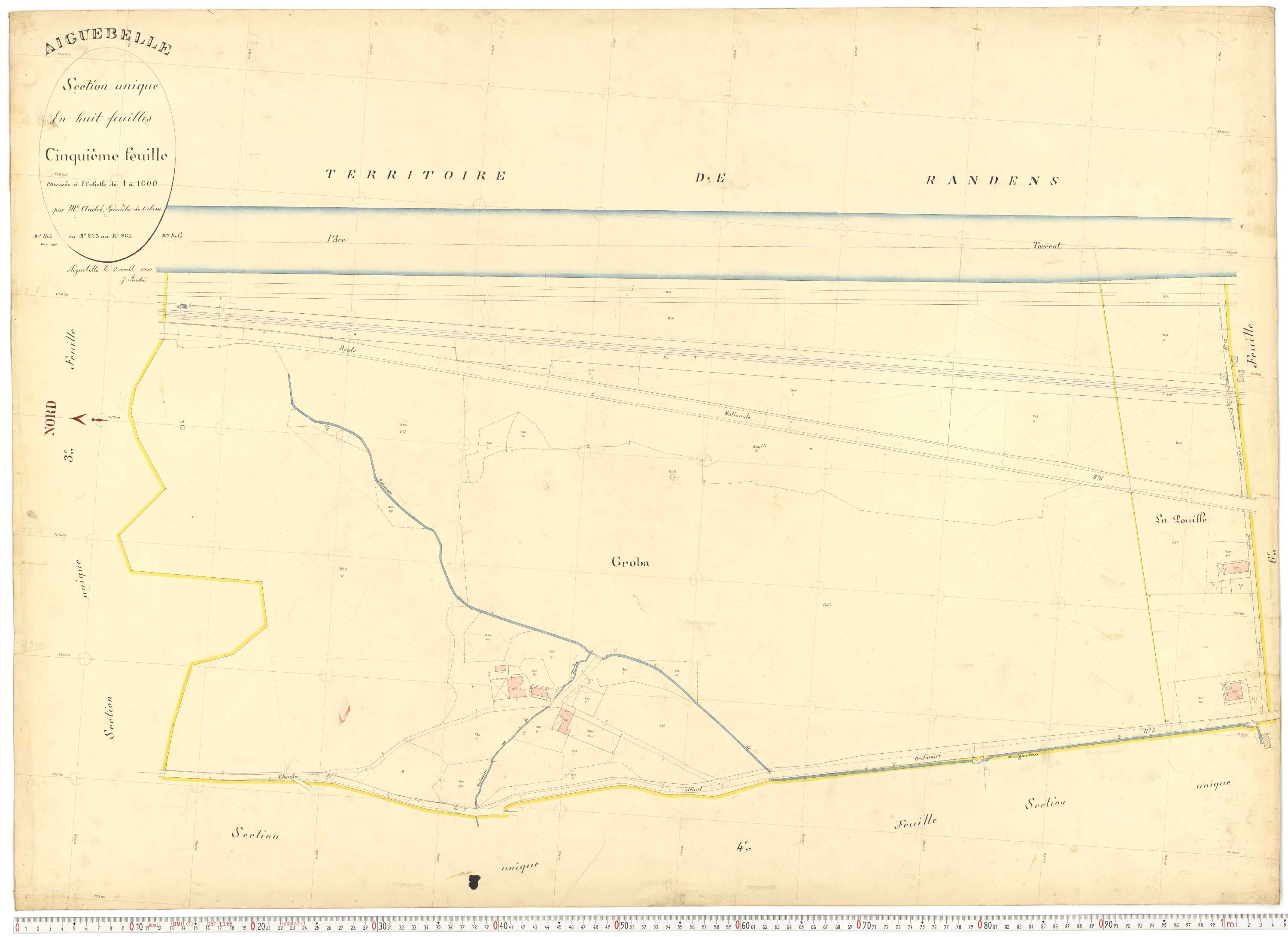 Aiguebelle - Plans cadastraux du premier cadastre français.