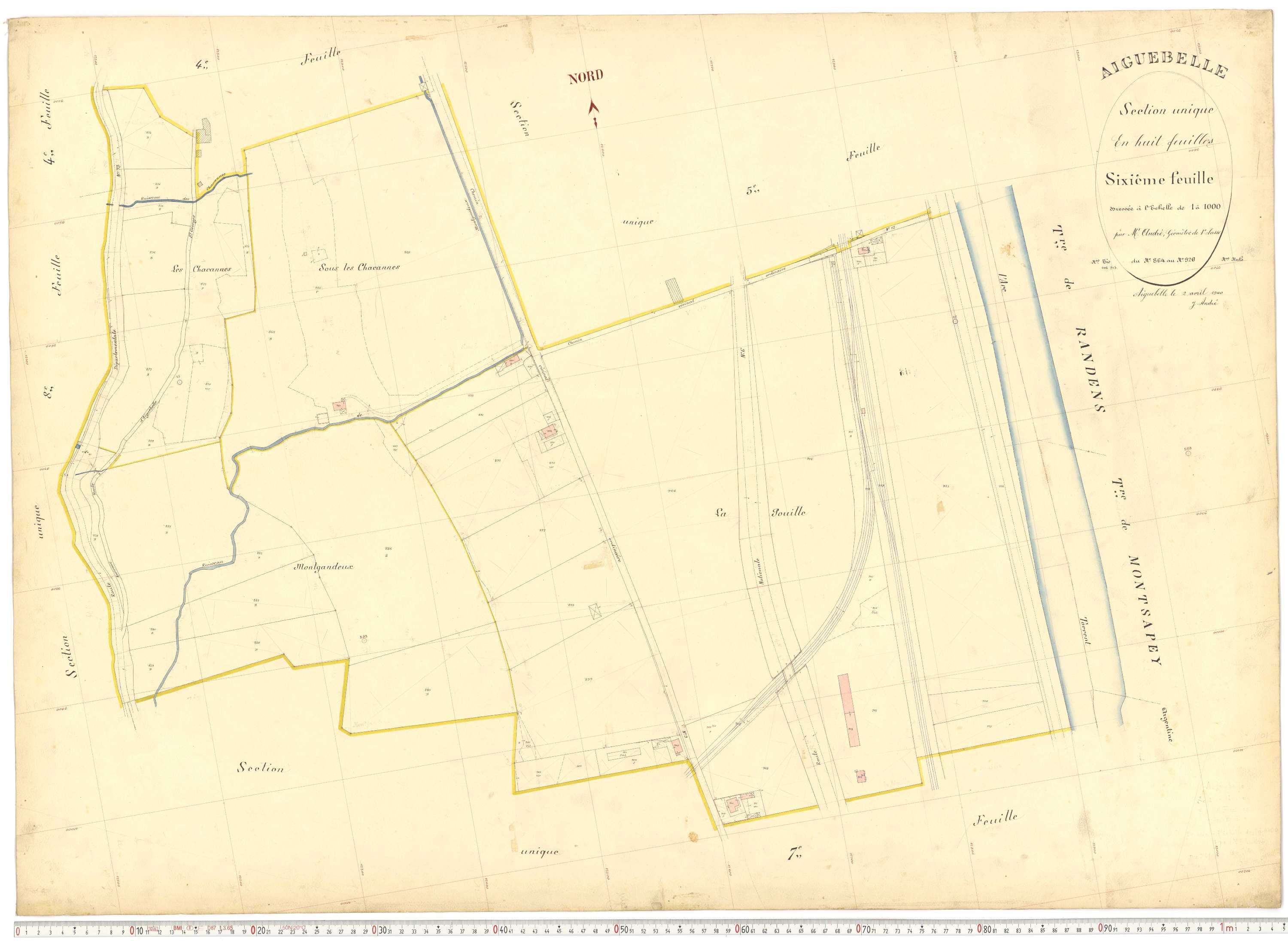 Aiguebelle - Plans cadastraux du premier cadastre français.