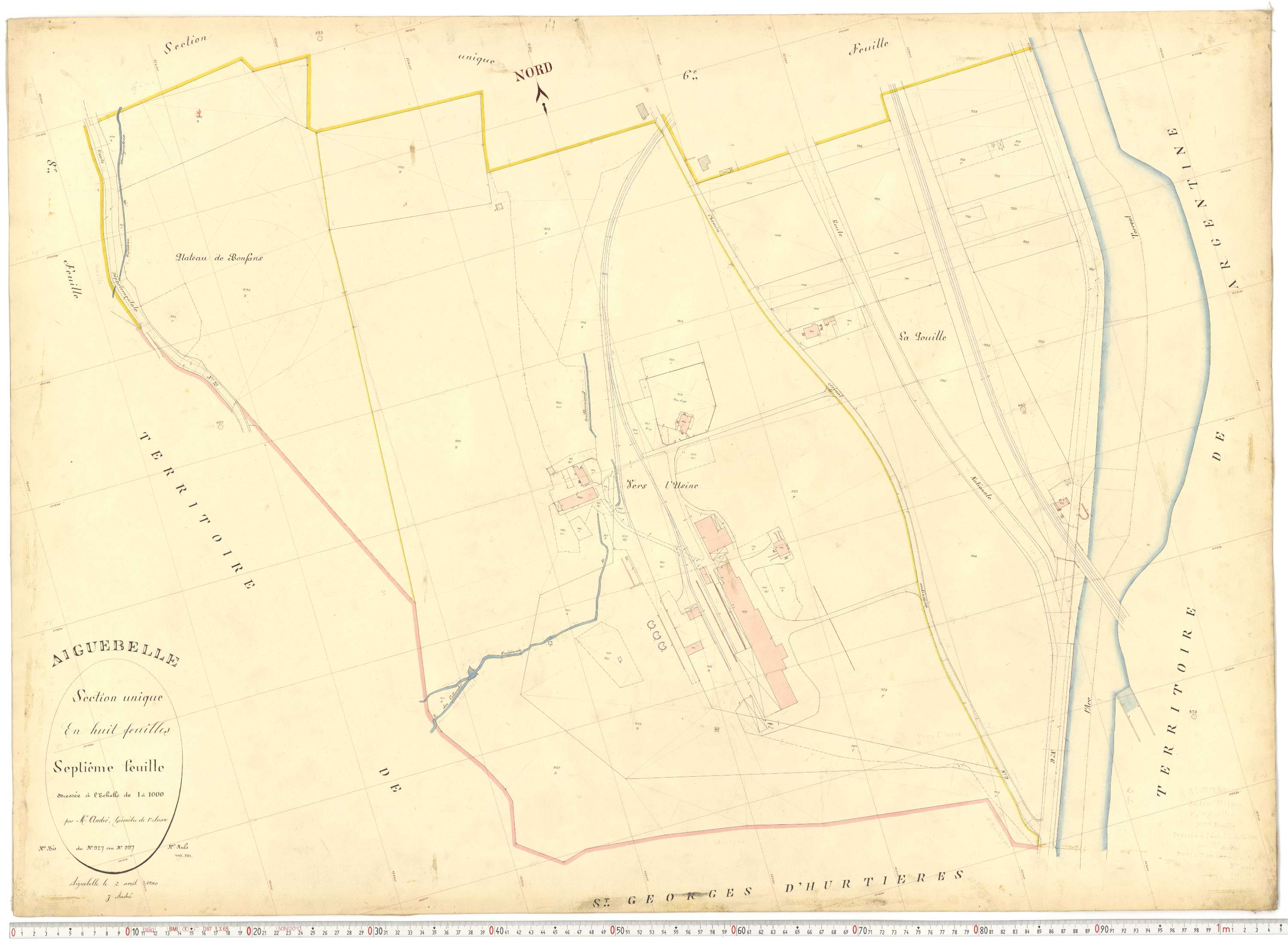 Aiguebelle - Plans cadastraux du premier cadastre français.