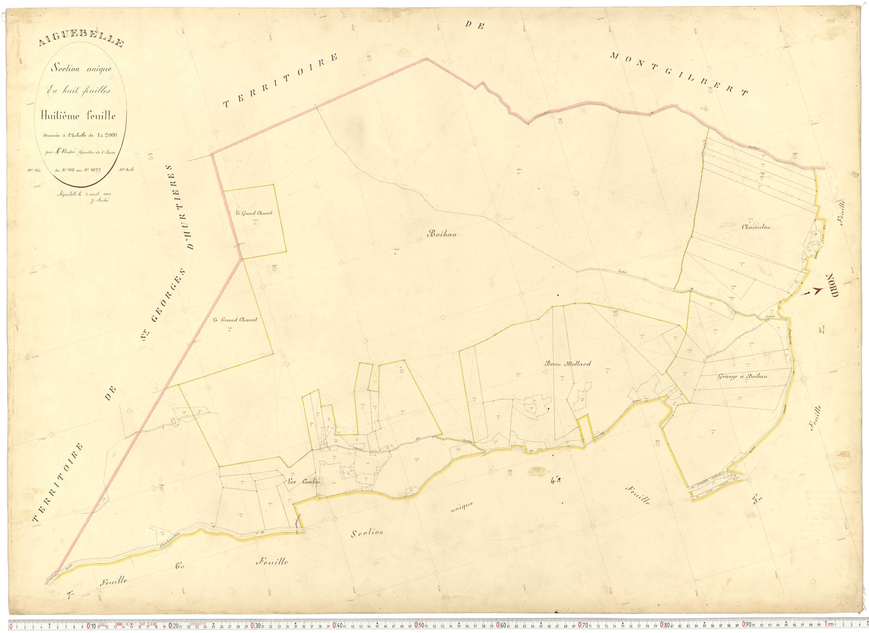 Aiguebelle - Plans cadastraux du premier cadastre français.