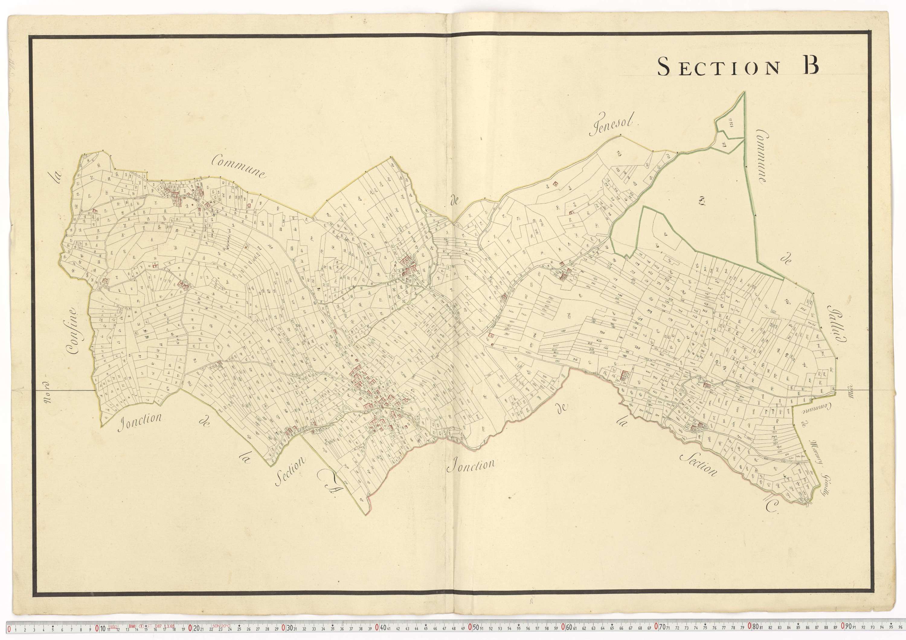 Aiguebelle - Cadastre napoléonien : plan cadastral. - Allondaz, Cléry-Frontenex, Gilly, Sainte-Hélène-des-Millières, l'Hôpital, Mercury-Gemilly, Montailleur.