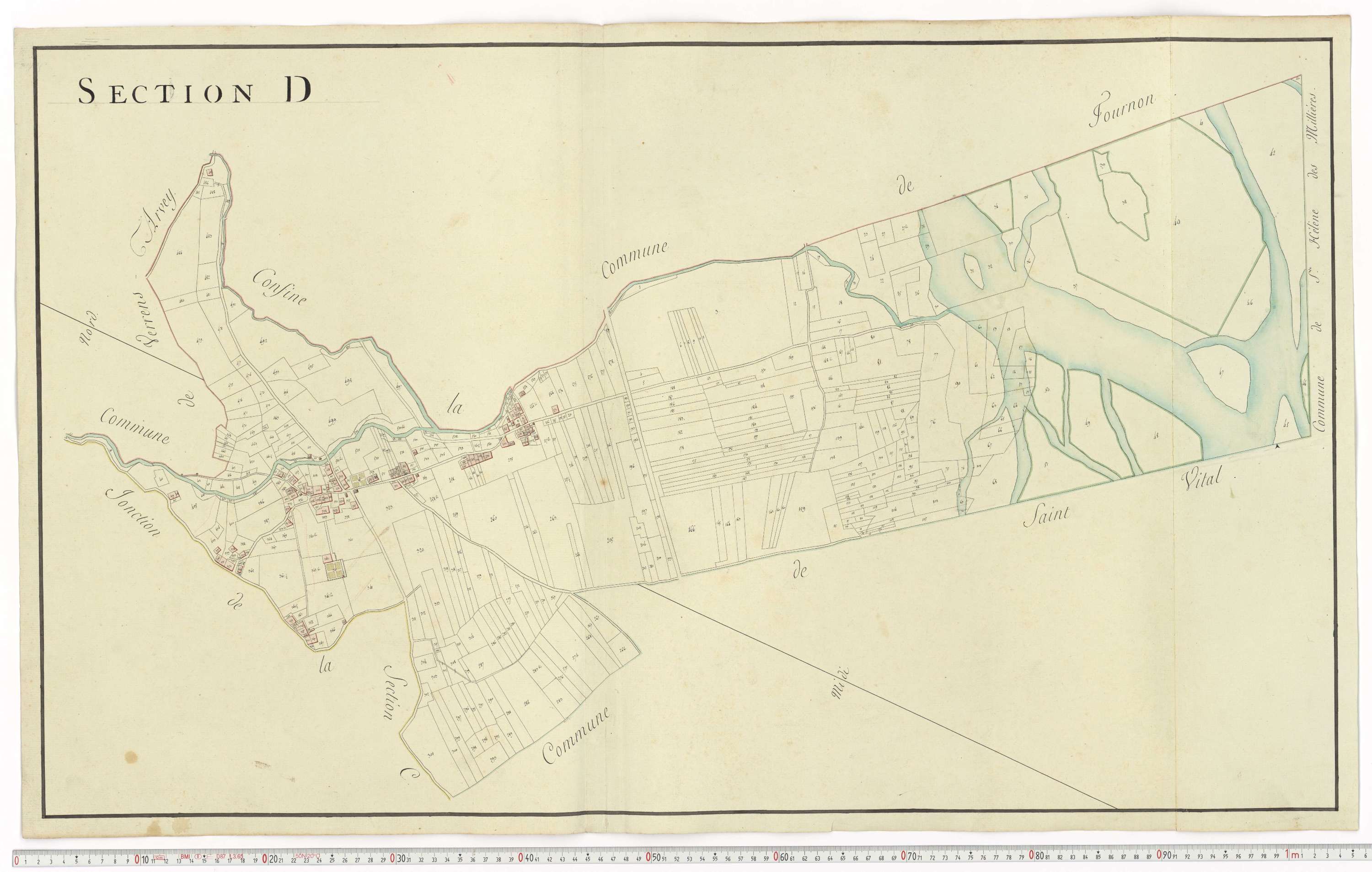 Aiguebelle - Cadastre napoléonien : plan cadastral. - Allondaz, Cléry-Frontenex, Gilly, Sainte-Hélène-des-Millières, l'Hôpital, Mercury-Gemilly, Montailleur.