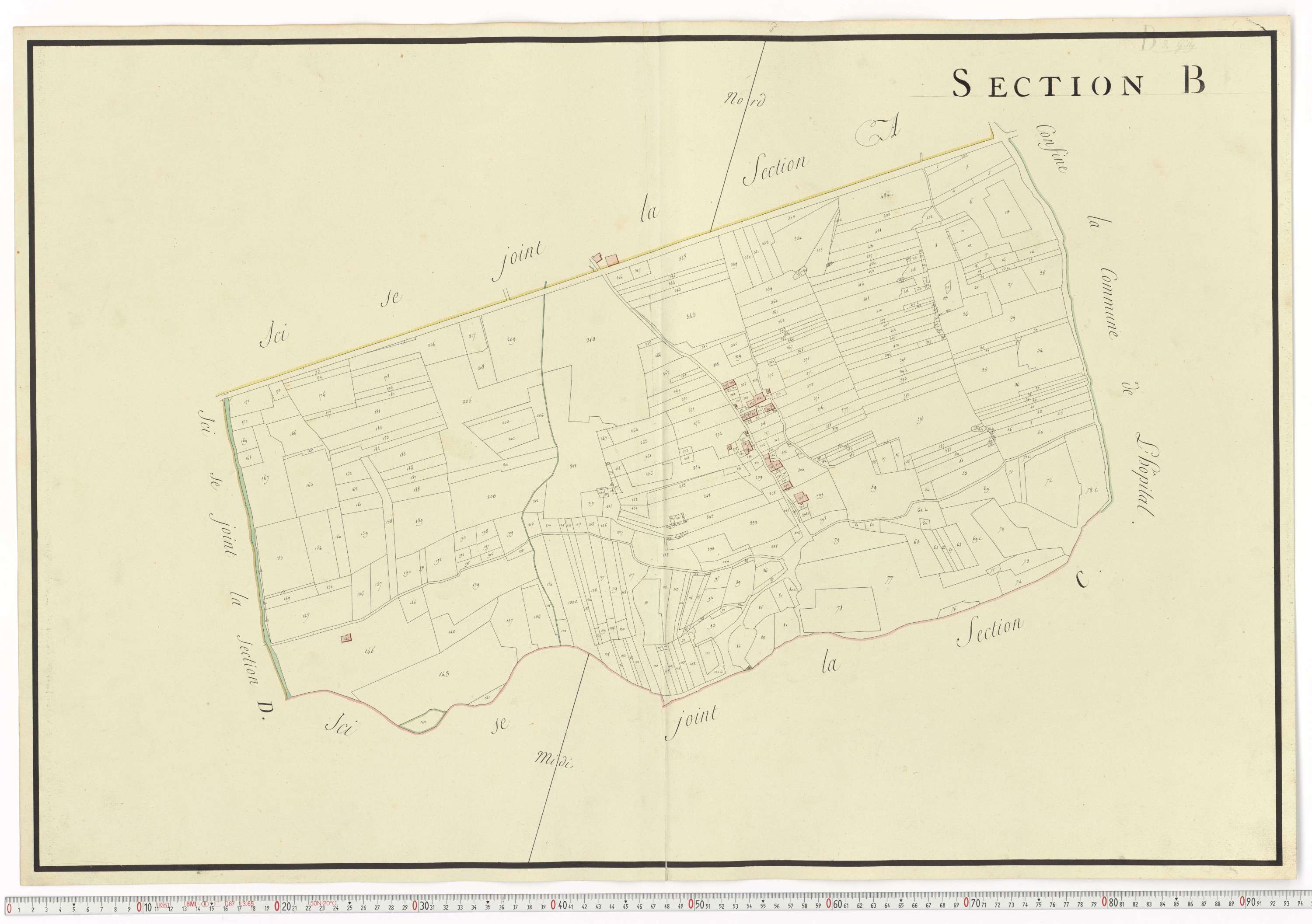 Aiguebelle - Cadastre napoléonien : plan cadastral. - Allondaz, Cléry-Frontenex, Gilly, Sainte-Hélène-des-Millières, l'Hôpital, Mercury-Gemilly, Montailleur.