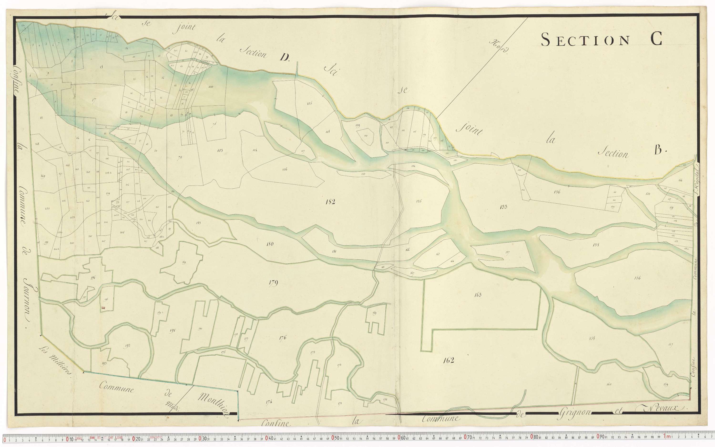 Aiguebelle - Cadastre napoléonien : plan cadastral. - Allondaz, Cléry-Frontenex, Gilly, Sainte-Hélène-des-Millières, l'Hôpital, Mercury-Gemilly, Montailleur.