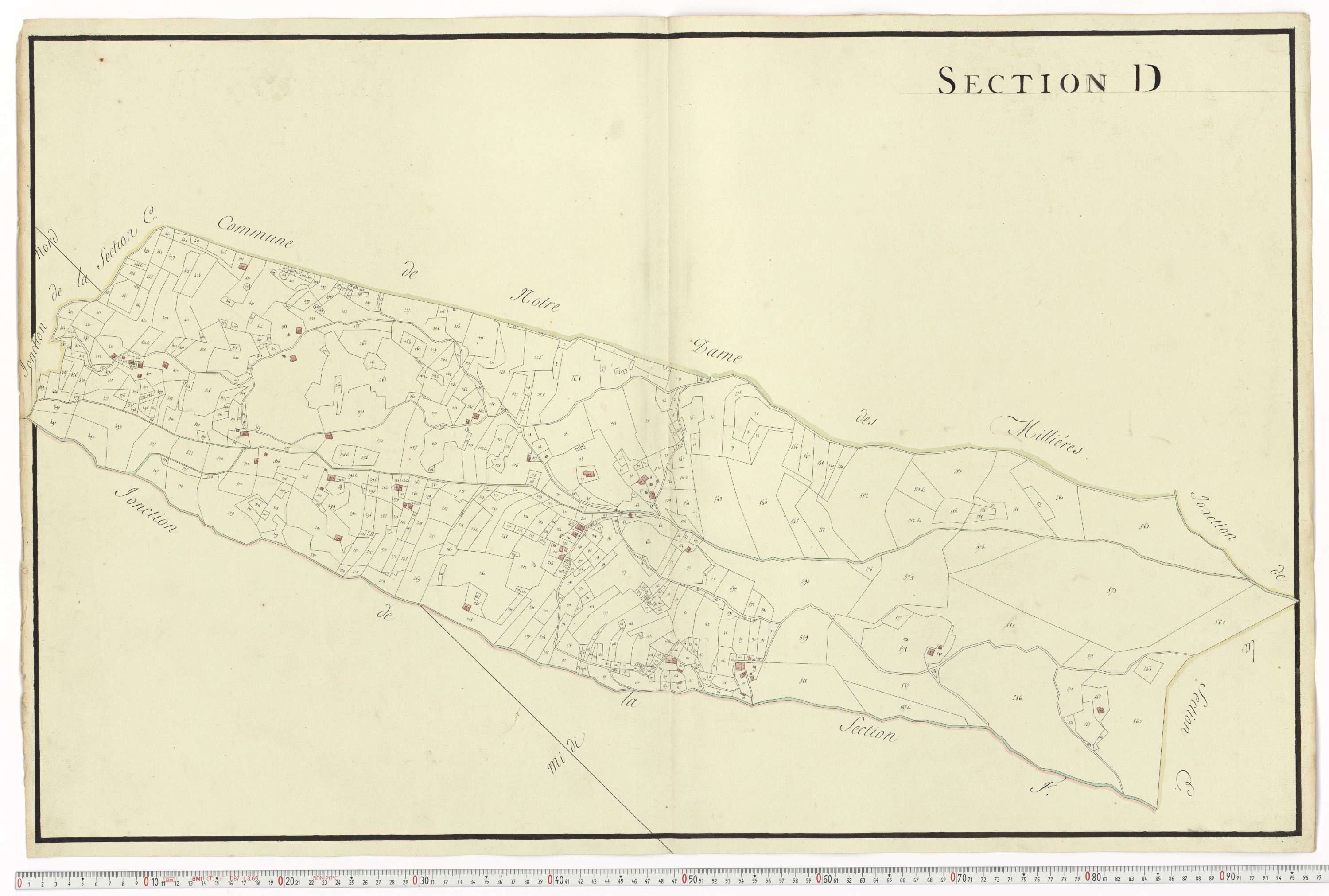 Aiguebelle - Cadastre napoléonien : plan cadastral. - Allondaz, Cléry-Frontenex, Gilly, Sainte-Hélène-des-Millières, l'Hôpital, Mercury-Gemilly, Montailleur.