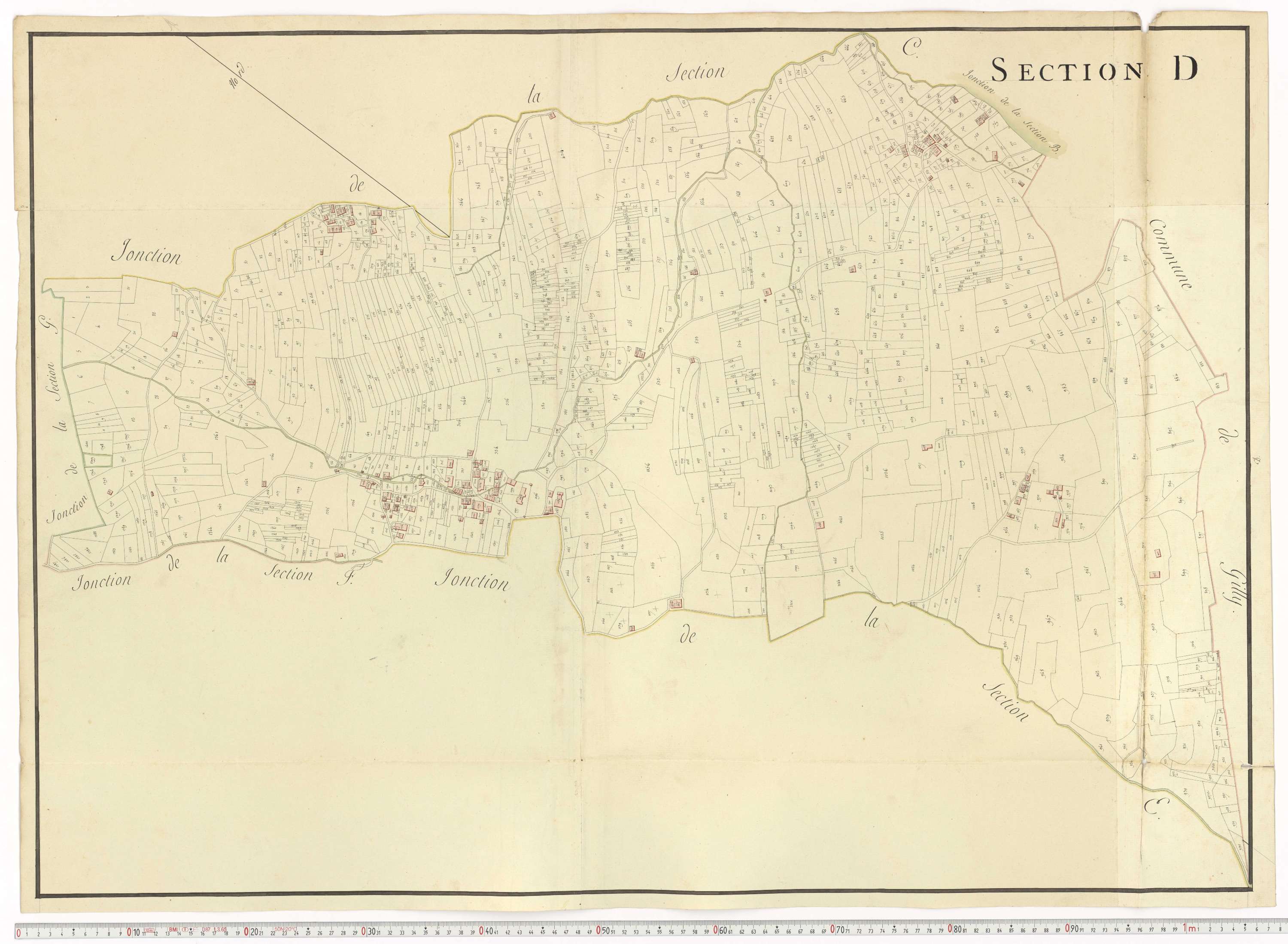 Aiguebelle - Cadastre napoléonien : plan cadastral. - Allondaz, Cléry-Frontenex, Gilly, Sainte-Hélène-des-Millières, l'Hôpital, Mercury-Gemilly, Montailleur.
