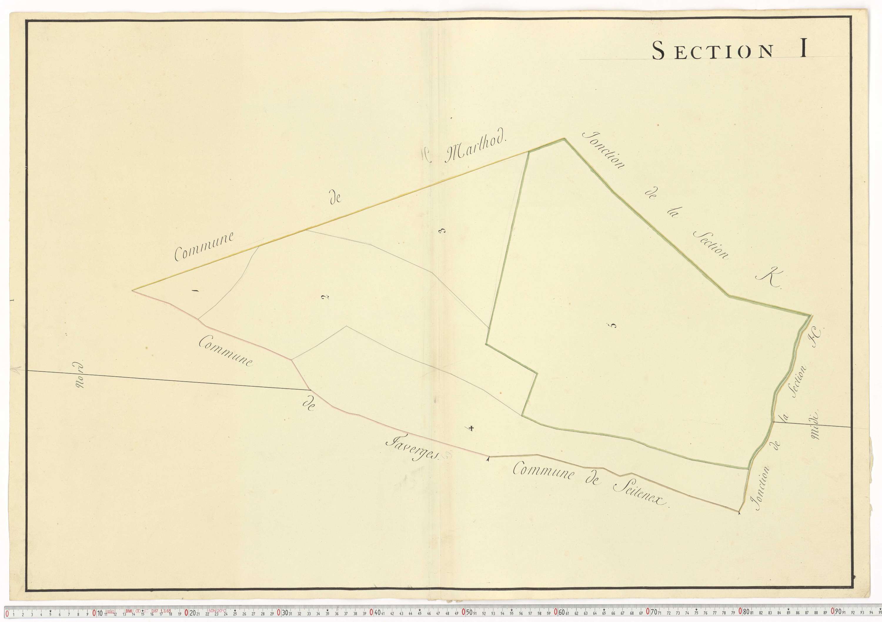 Aiguebelle - Cadastre napoléonien : plan cadastral. - Allondaz, Cléry-Frontenex, Gilly, Sainte-Hélène-des-Millières, l'Hôpital, Mercury-Gemilly, Montailleur.