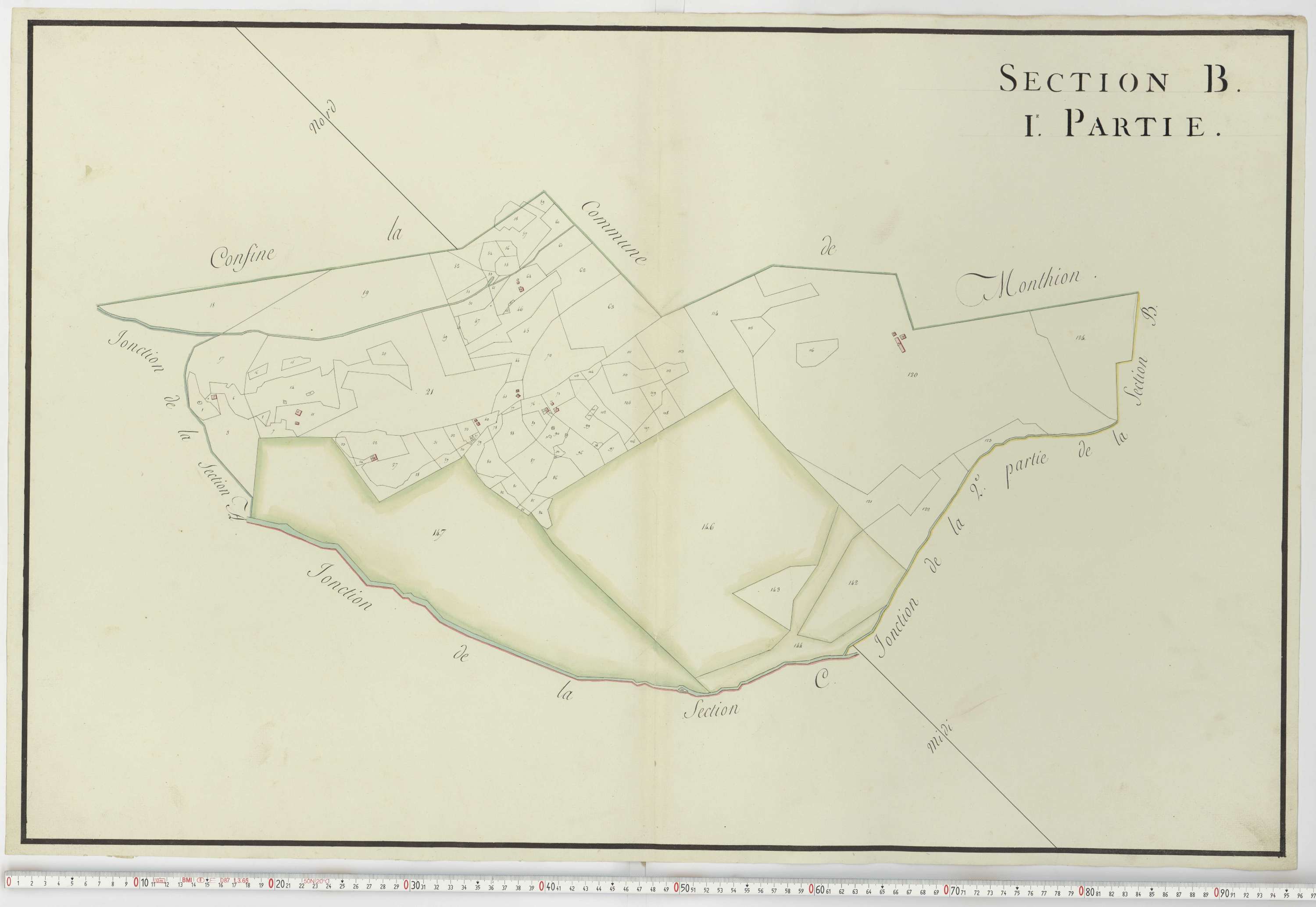 Aiguebelle - Cadastre napoléonien : plan cadastral. - Notre-Dame-des-Millières, Pallud, Plancherine, Saint-Sigismond, Thénésol, Tournon, Verrens-Arvey, Saint-Vital.
