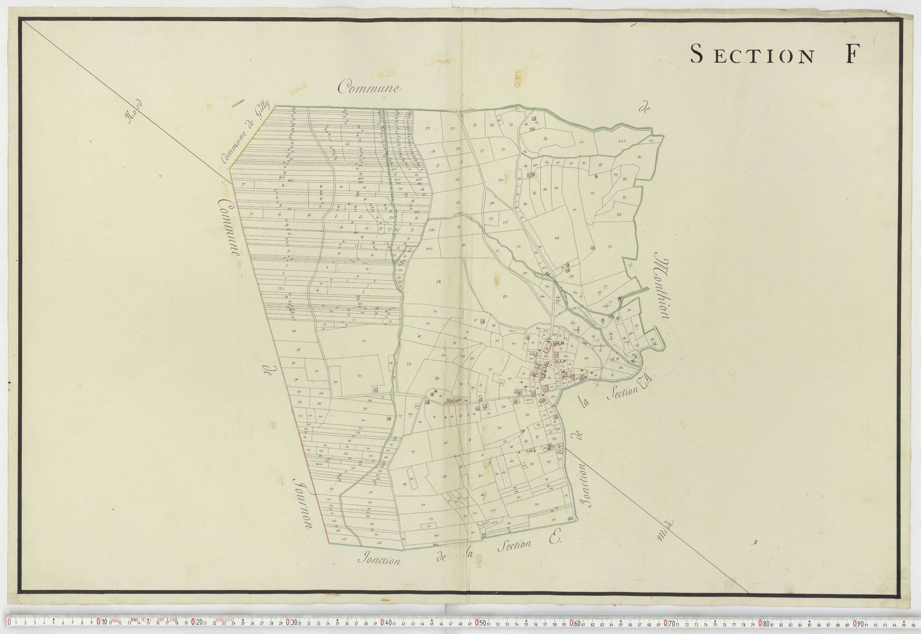 Aiguebelle - Cadastre napoléonien : plan cadastral. - Notre-Dame-des-Millières, Pallud, Plancherine, Saint-Sigismond, Thénésol, Tournon, Verrens-Arvey, Saint-Vital.