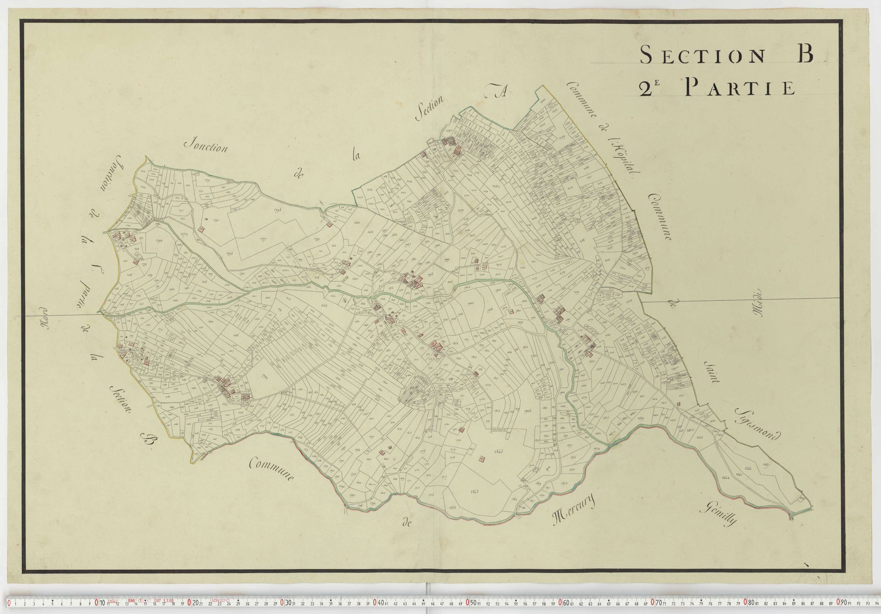 Aiguebelle - Cadastre napoléonien : plan cadastral. - Notre-Dame-des-Millières, Pallud, Plancherine, Saint-Sigismond, Thénésol, Tournon, Verrens-Arvey, Saint-Vital.