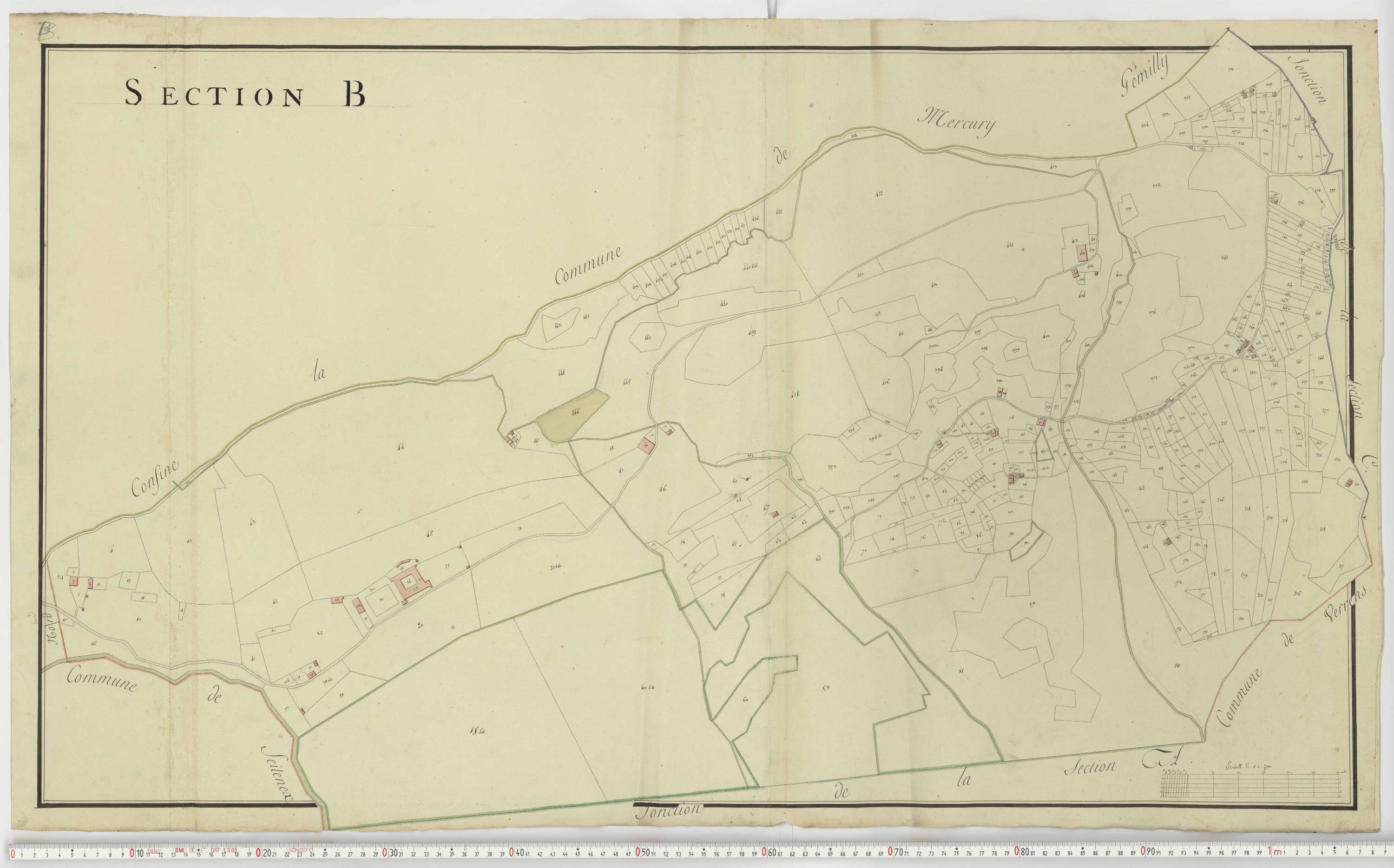 Aiguebelle - Cadastre napoléonien : plan cadastral. - Notre-Dame-des-Millières, Pallud, Plancherine, Saint-Sigismond, Thénésol, Tournon, Verrens-Arvey, Saint-Vital.