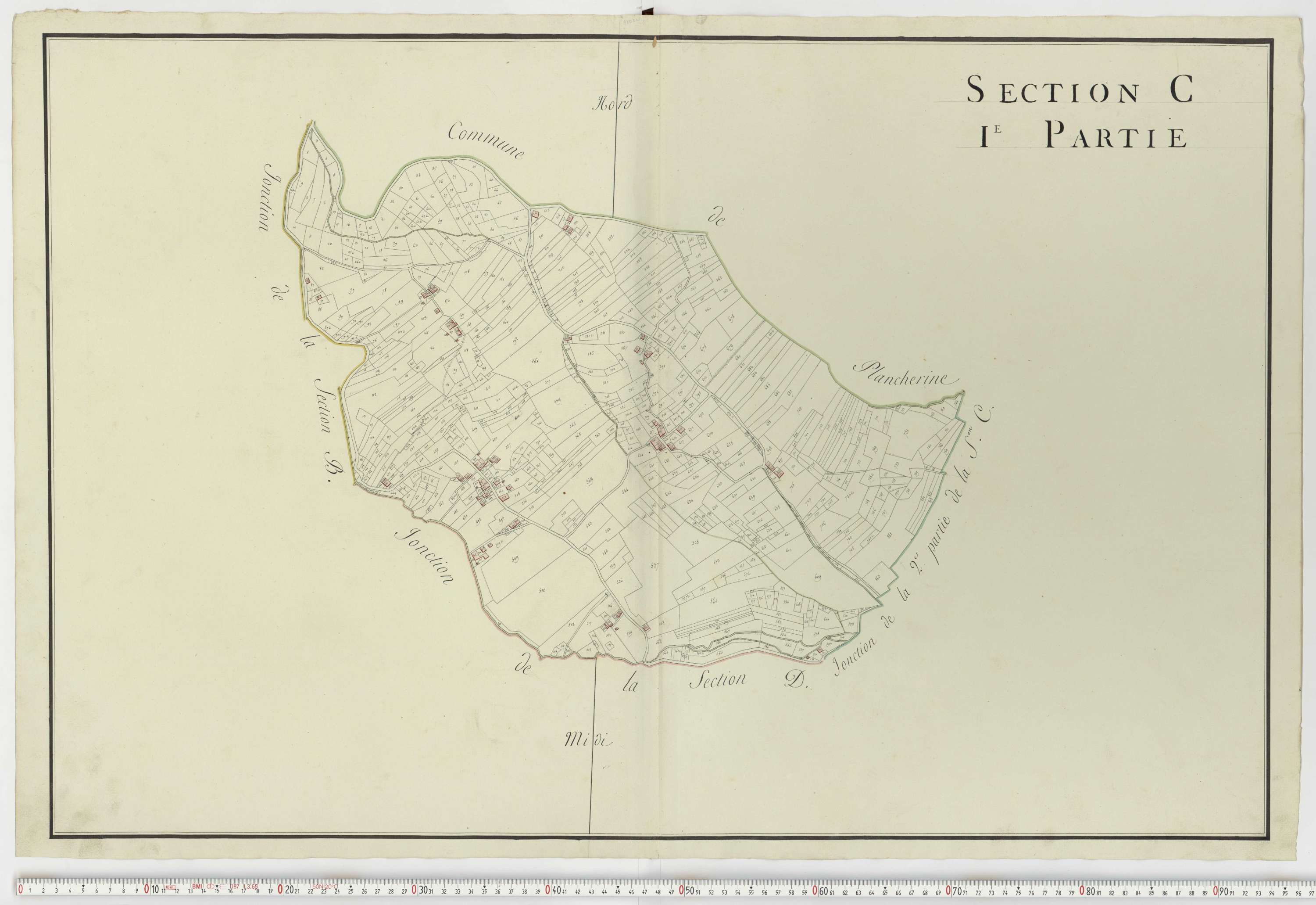 Aiguebelle - Cadastre napoléonien : plan cadastral. - Notre-Dame-des-Millières, Pallud, Plancherine, Saint-Sigismond, Thénésol, Tournon, Verrens-Arvey, Saint-Vital.