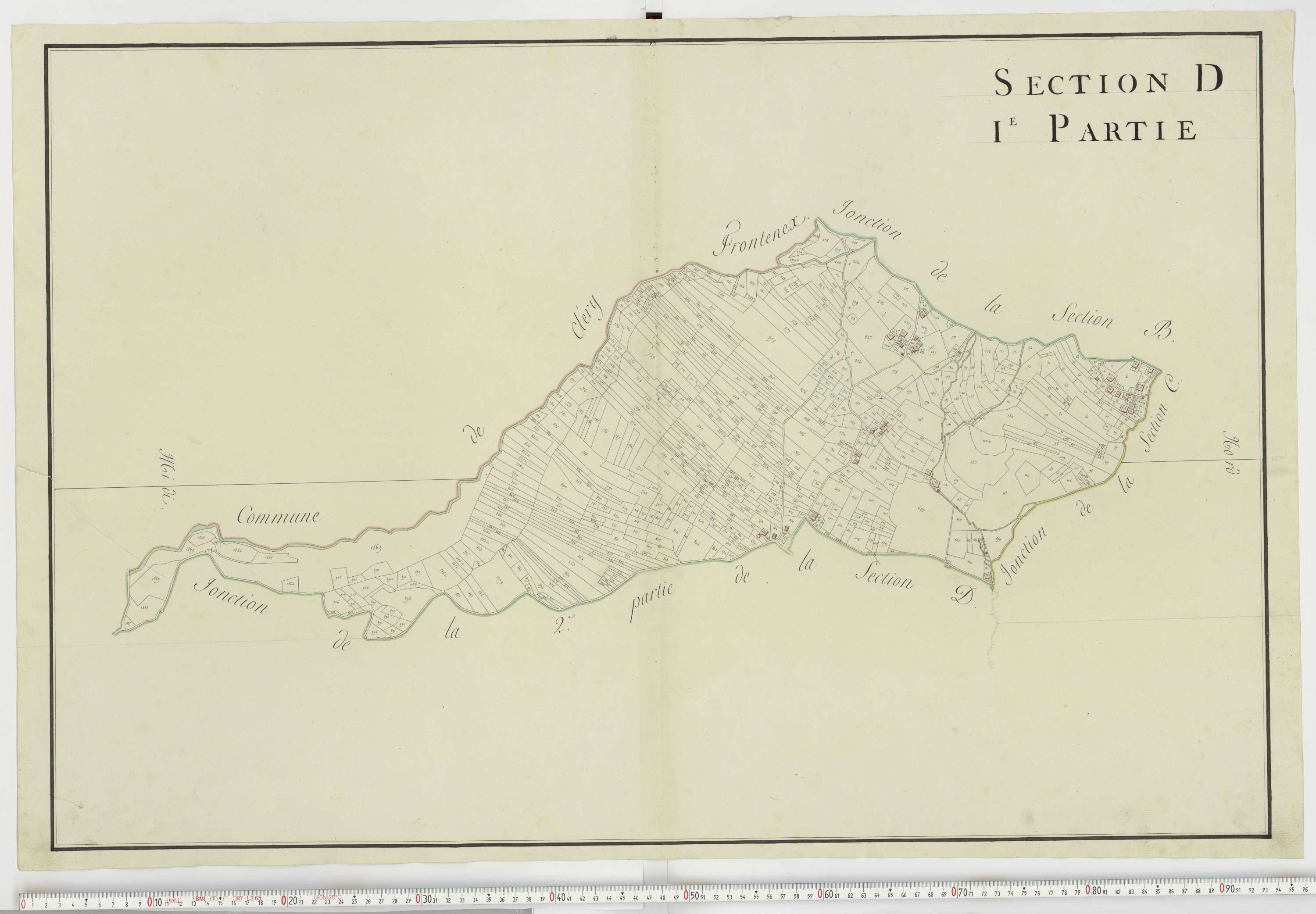 Aiguebelle - Cadastre napoléonien : plan cadastral. - Notre-Dame-des-Millières, Pallud, Plancherine, Saint-Sigismond, Thénésol, Tournon, Verrens-Arvey, Saint-Vital.