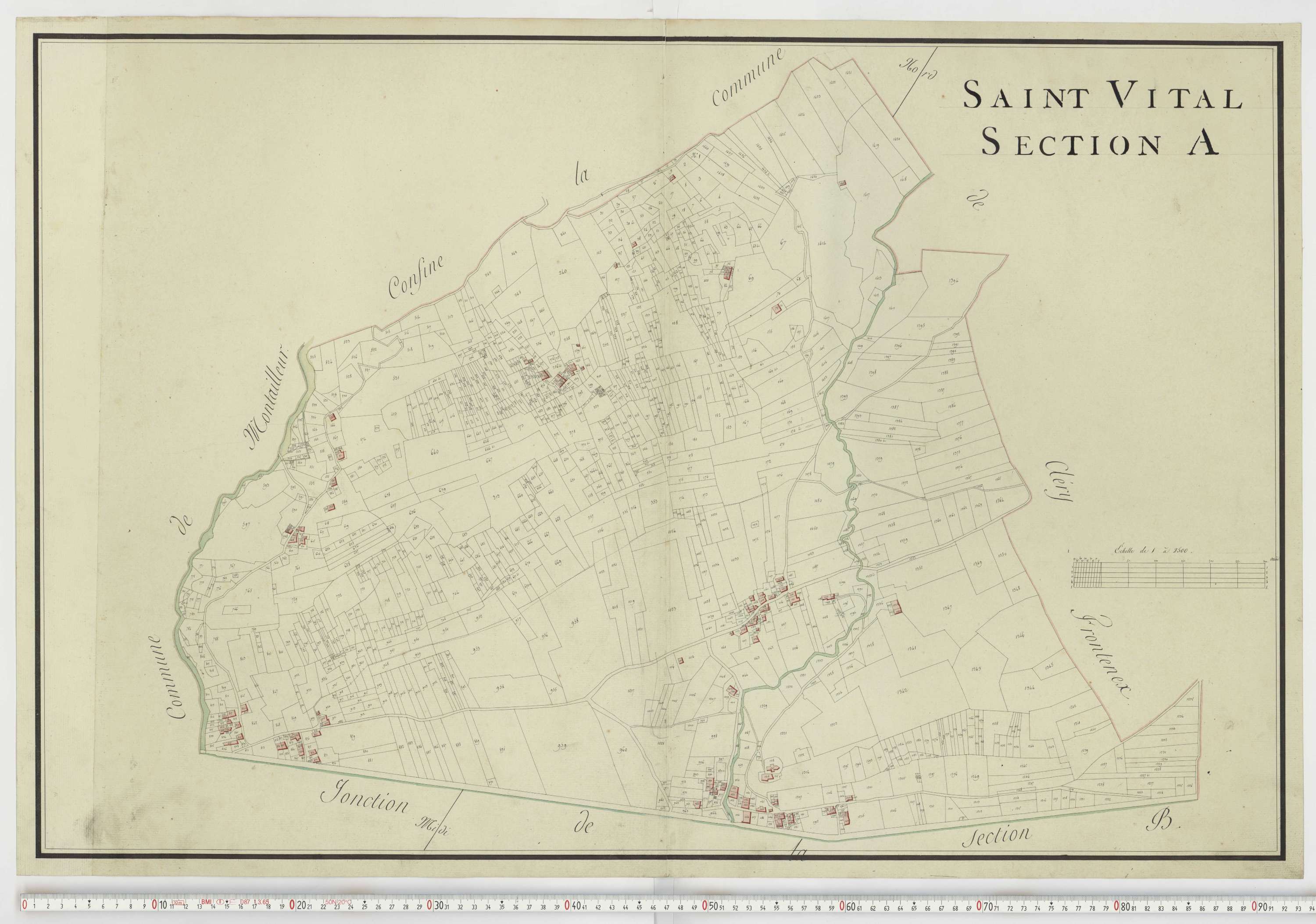 Aiguebelle - Cadastre napoléonien : plan cadastral. - Notre-Dame-des-Millières, Pallud, Plancherine, Saint-Sigismond, Thénésol, Tournon, Verrens-Arvey, Saint-Vital.