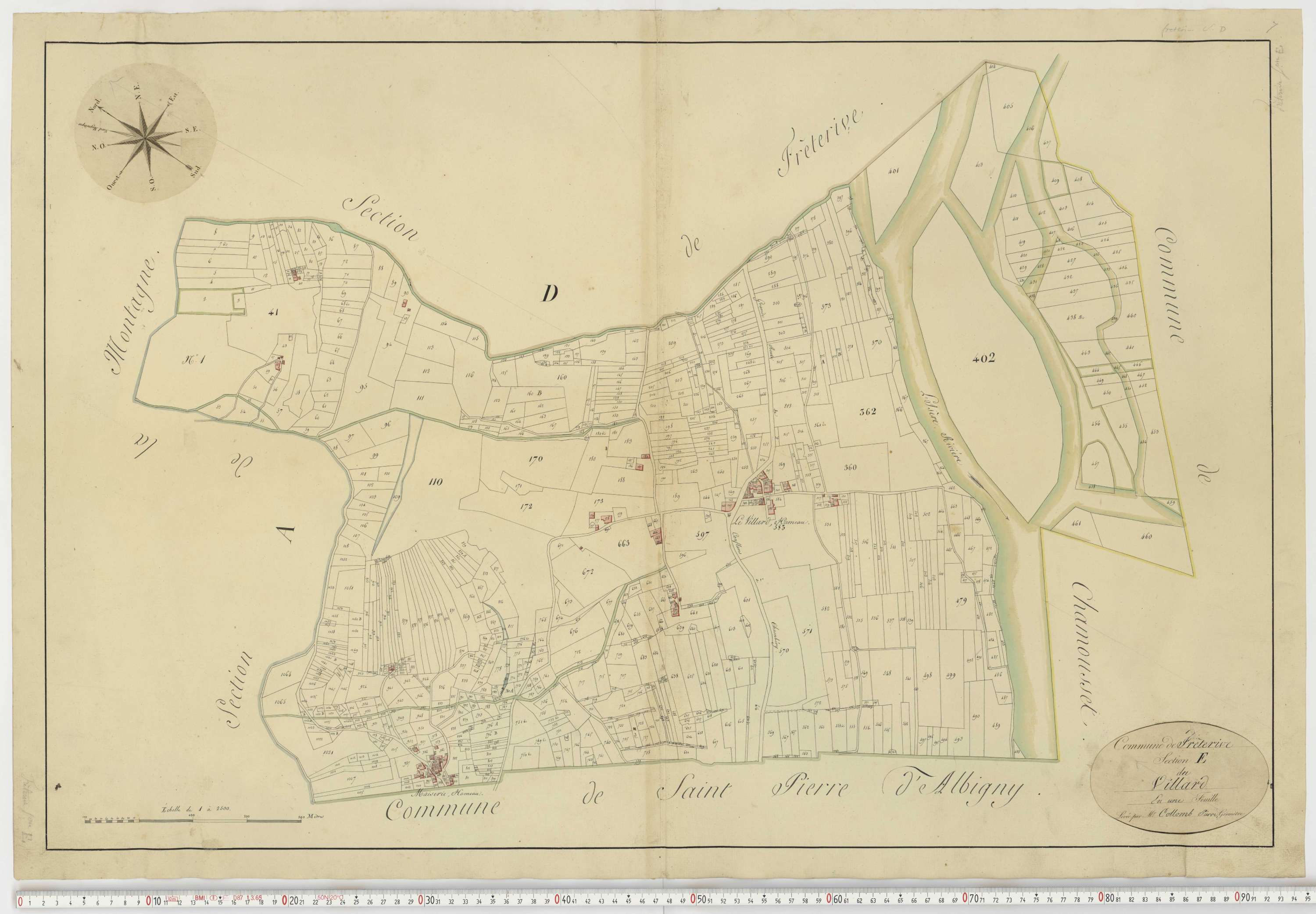 Aiguebelle - Cadastre napoléonien : plan cadastral. - Fréterive, Grésy, Saint-Jean-de-la-Porte, Saint-Pierre-d'Albigny.