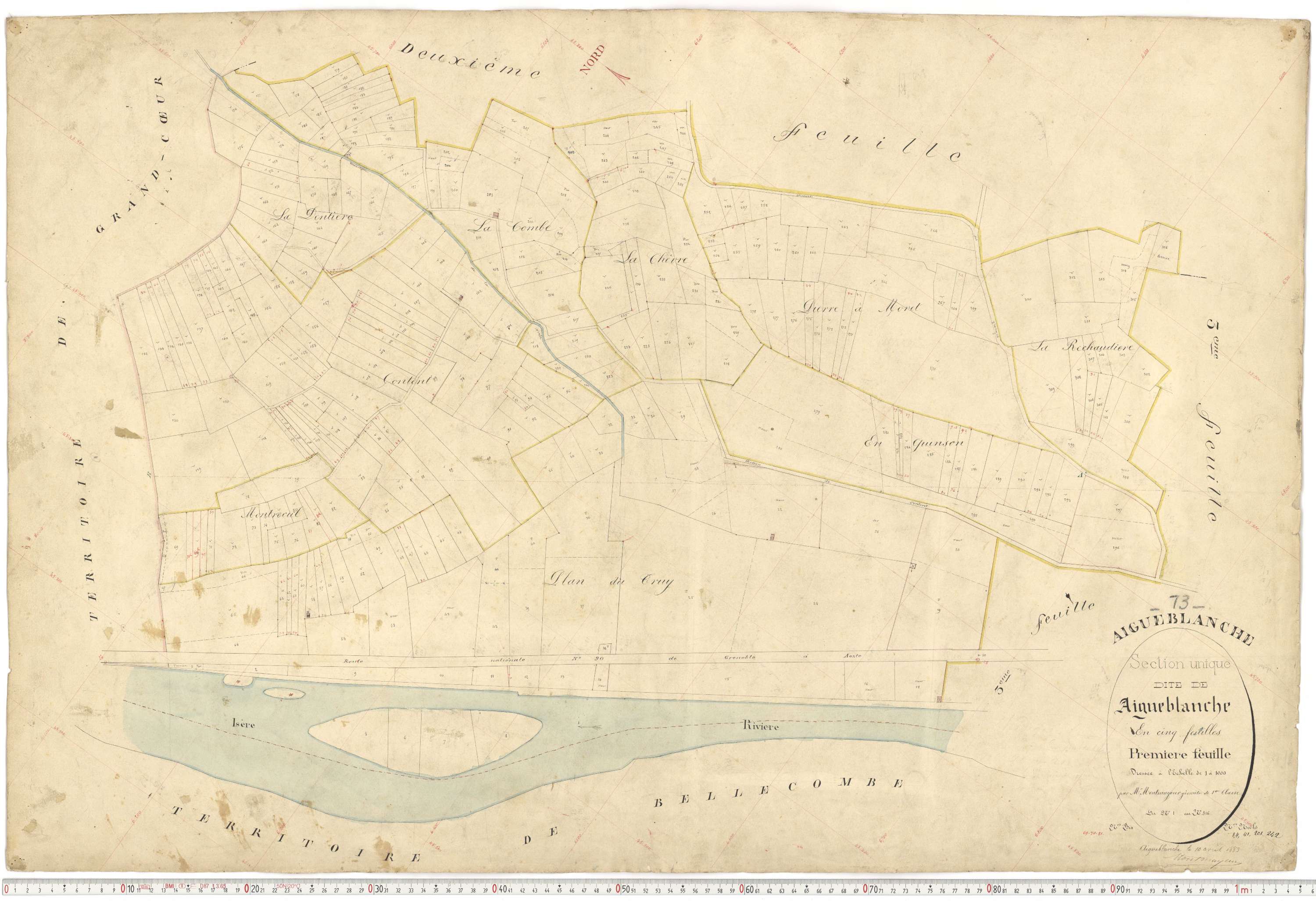 Aigueblanche - Plans cadastraux du premier cadastre français.