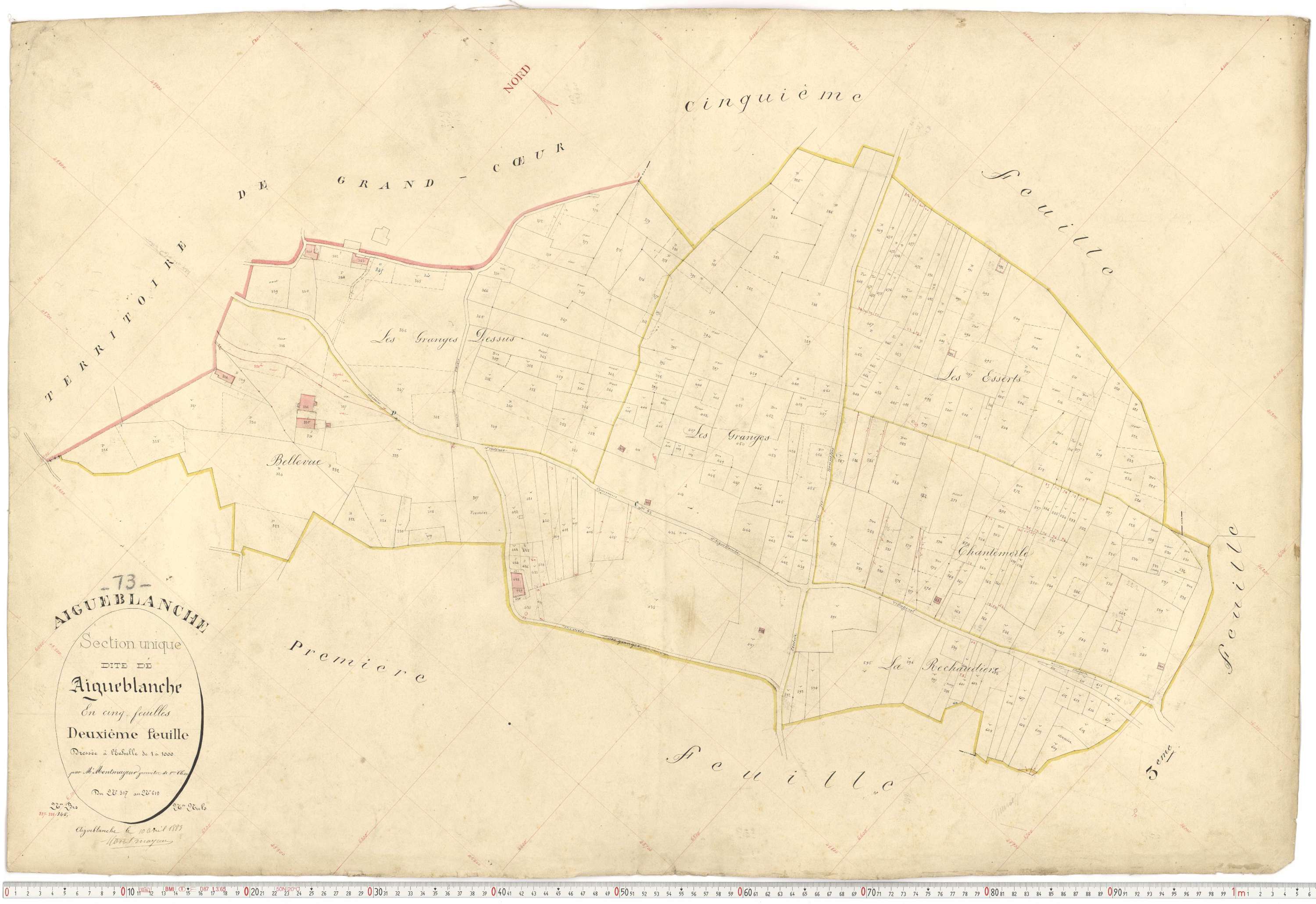 Aigueblanche - Plans cadastraux du premier cadastre français.