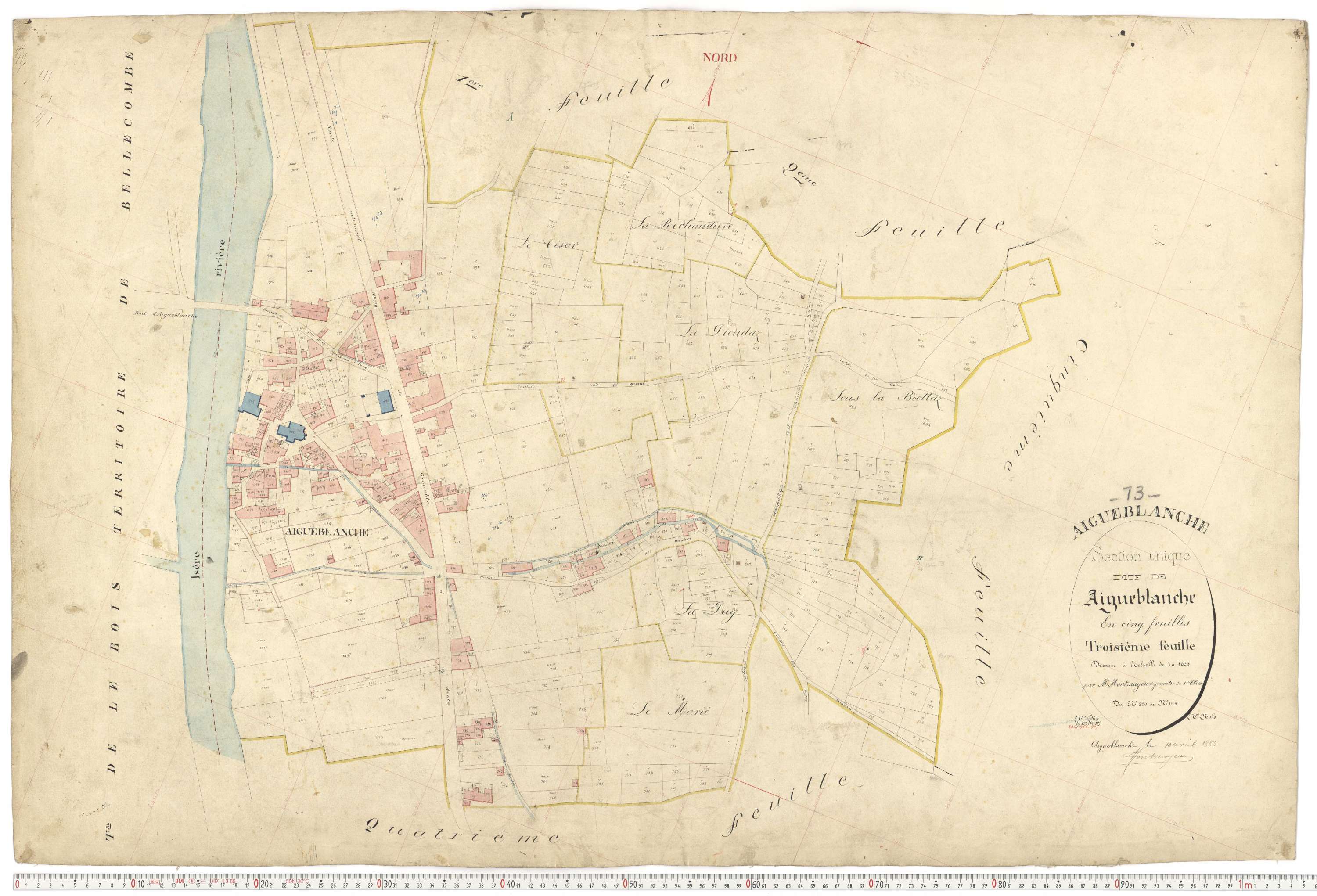 Aigueblanche - Plans cadastraux du premier cadastre français.