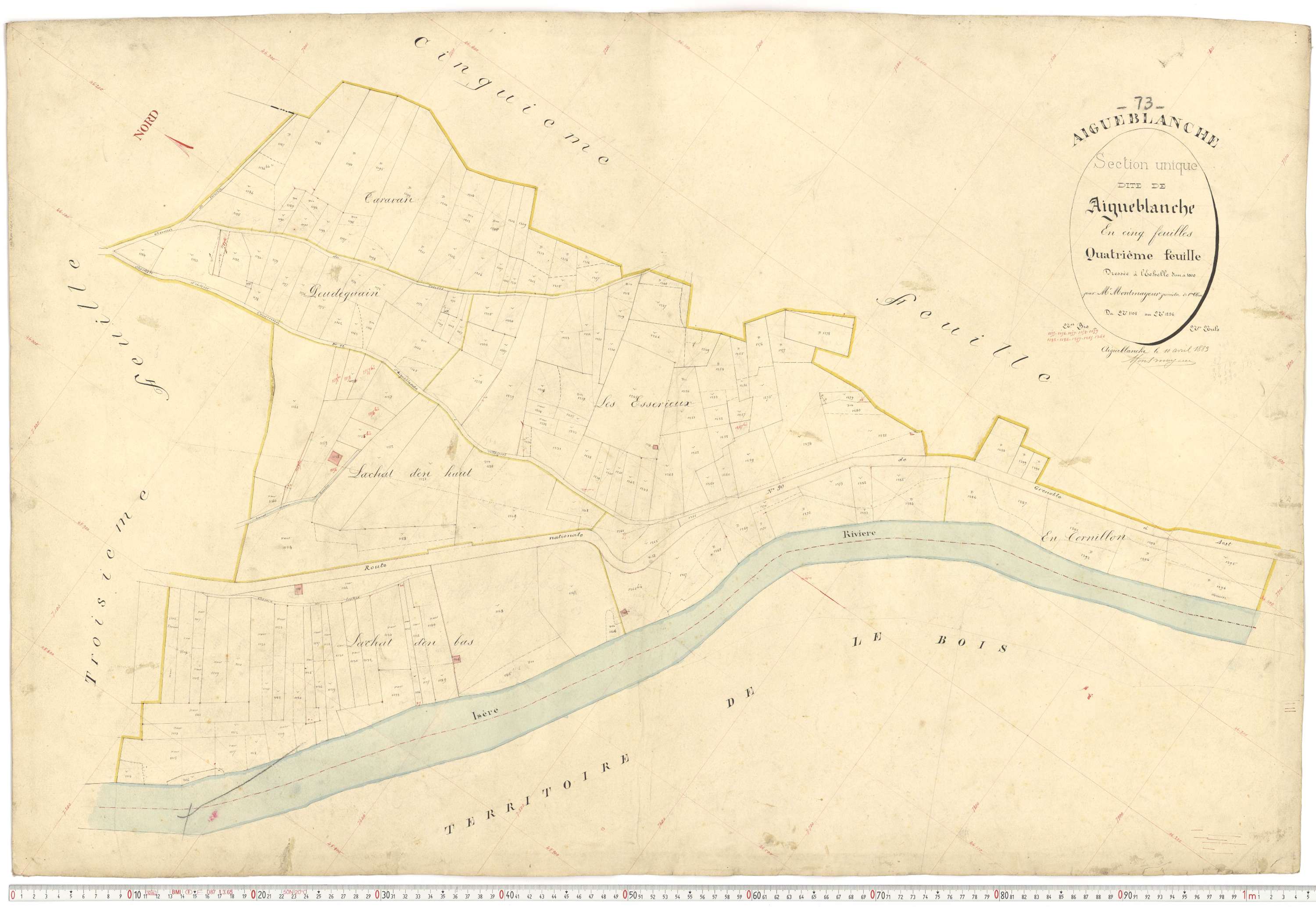 Aigueblanche - Plans cadastraux du premier cadastre français.