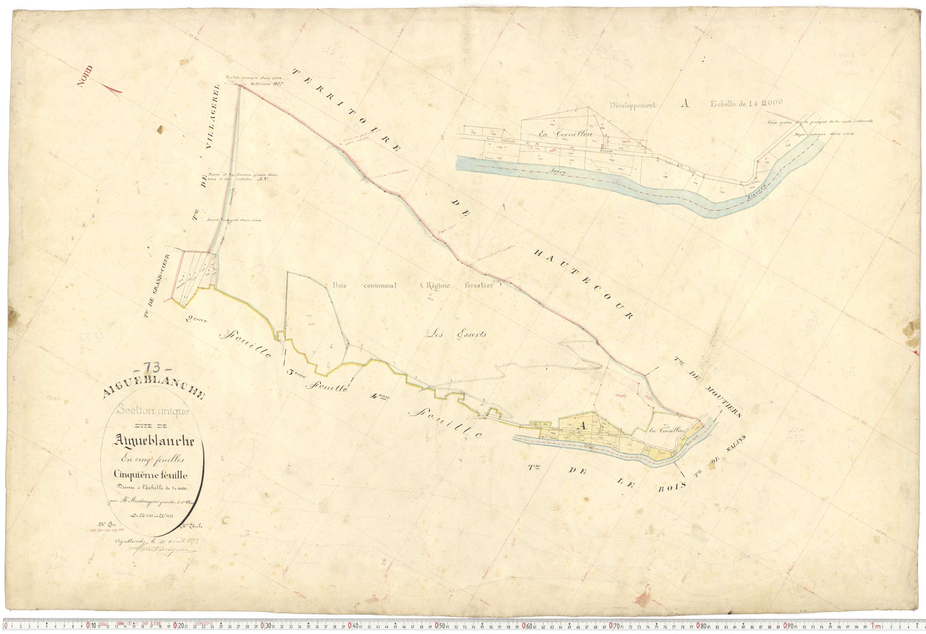 Aigueblanche - Plans cadastraux du premier cadastre français.