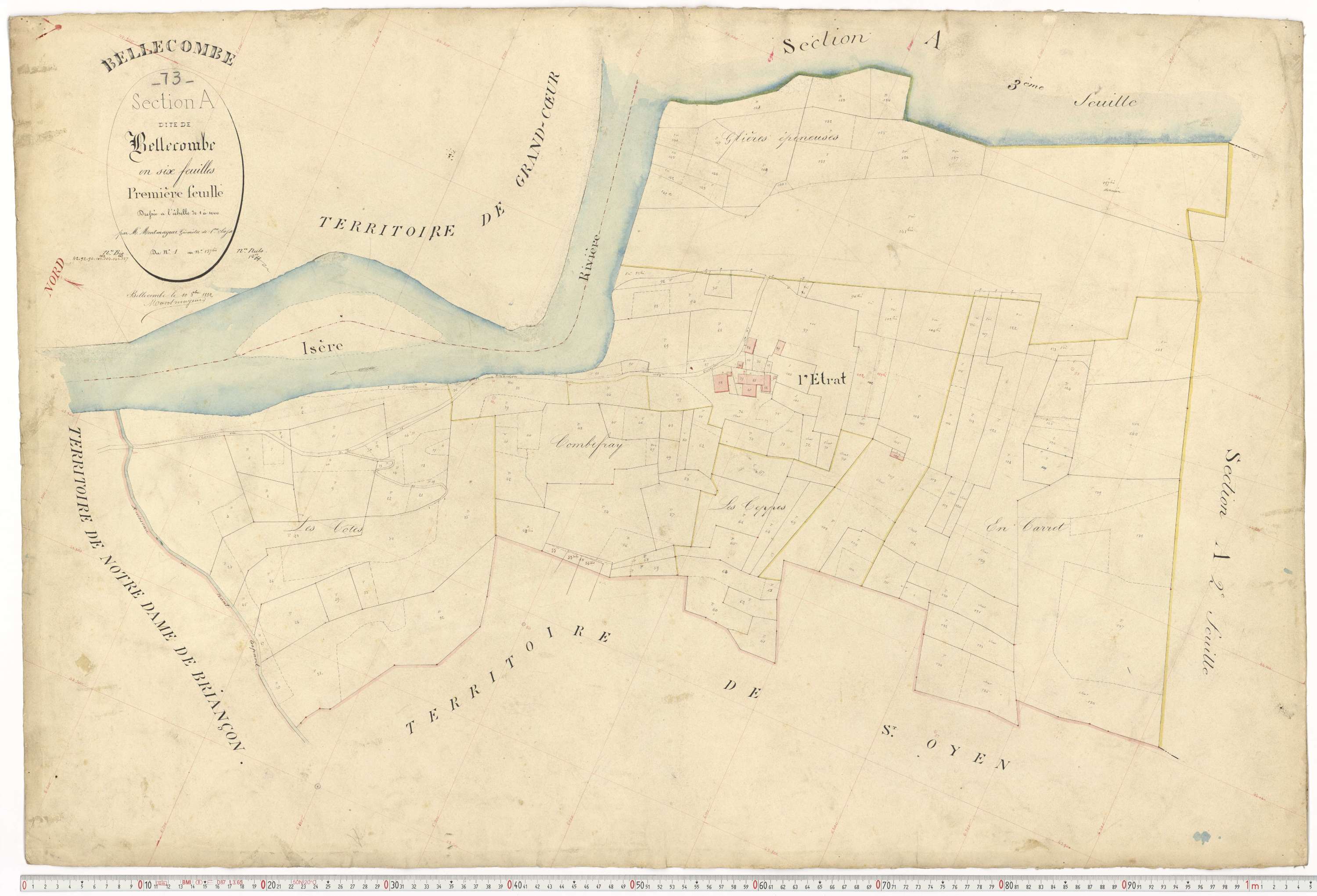 Aigueblanche - Plans cadastraux du premier cadastre français.