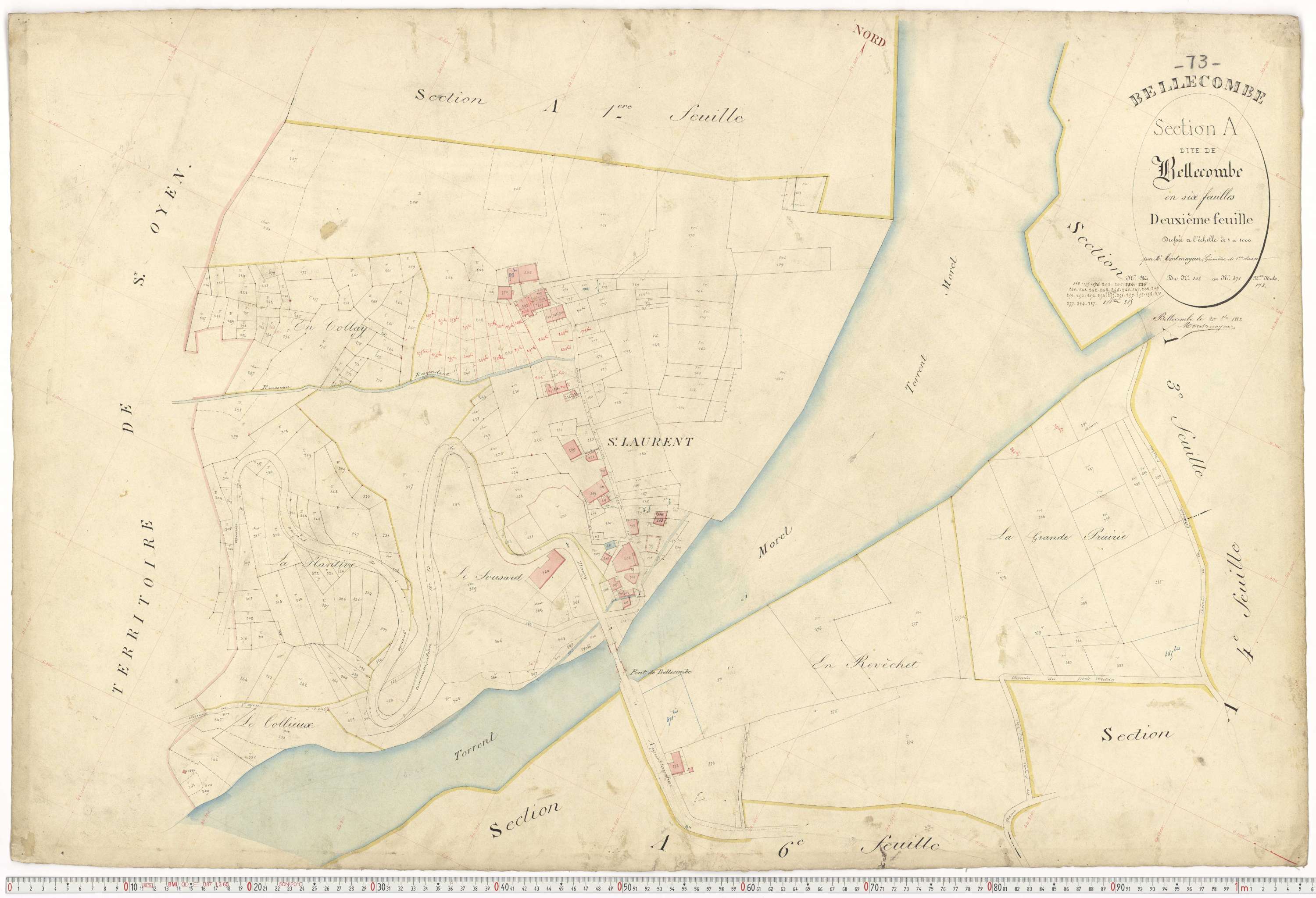 Aigueblanche - Plans cadastraux du premier cadastre français.