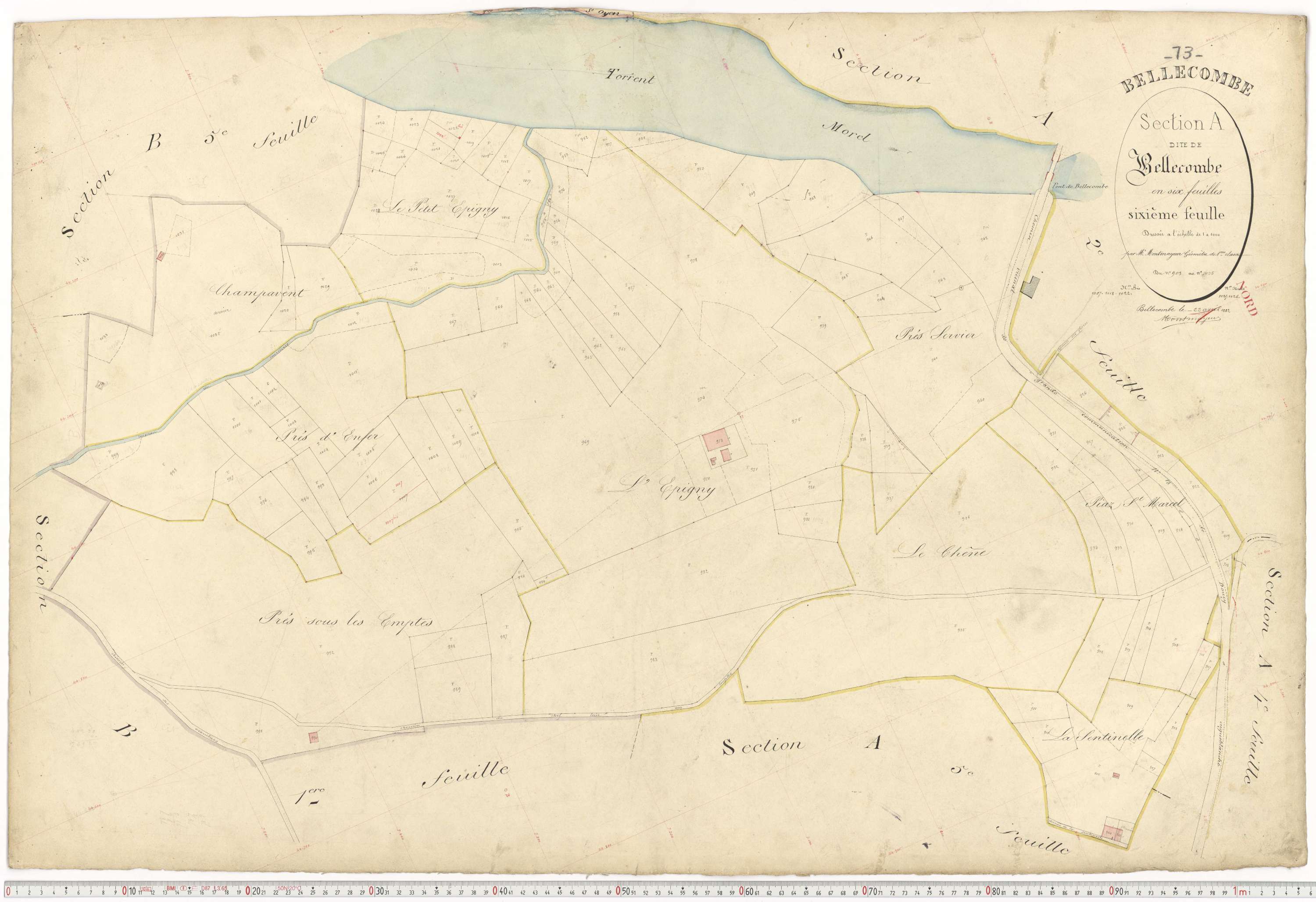Aigueblanche - Plans cadastraux du premier cadastre français.