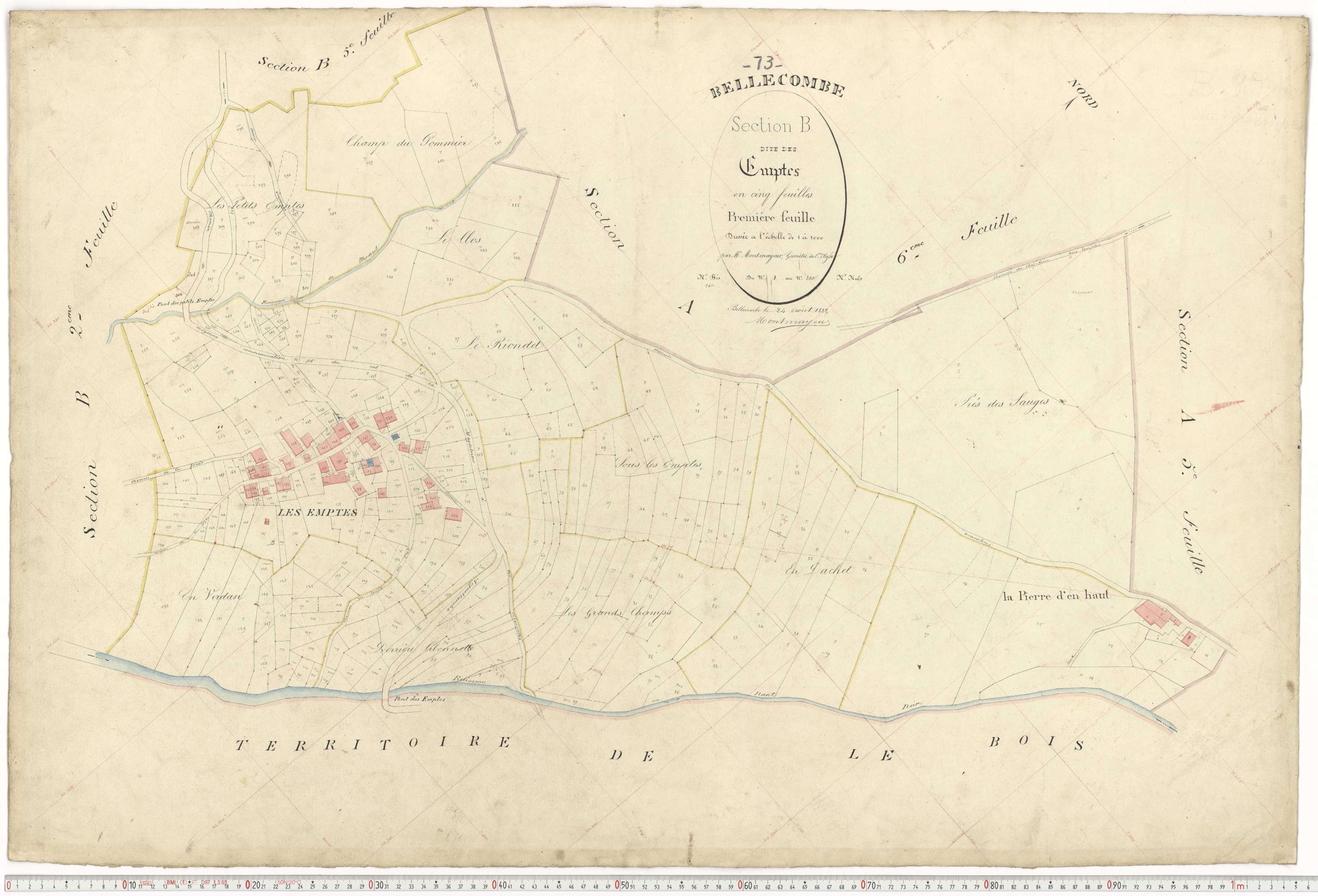 Aigueblanche - Plans cadastraux du premier cadastre français.