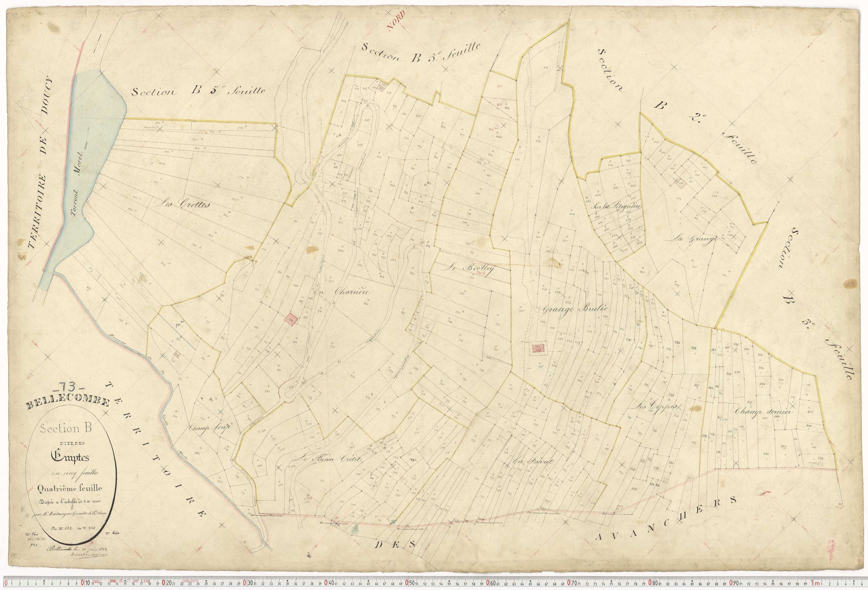 Aigueblanche - Plans cadastraux du premier cadastre français.
