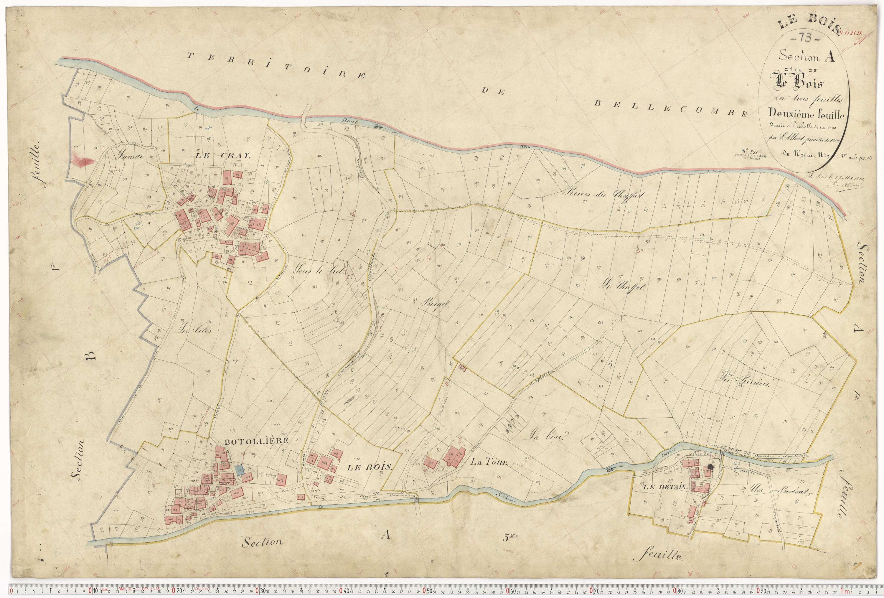 Aigueblanche - Plans cadastraux du premier cadastre français.
