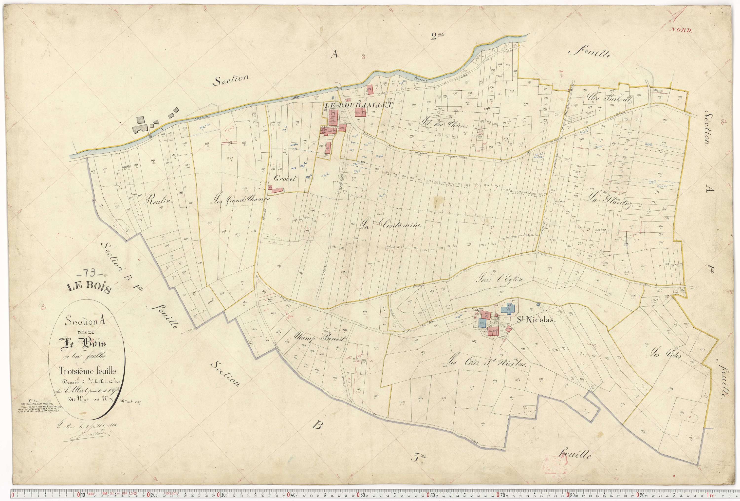Aigueblanche - Plans cadastraux du premier cadastre français.