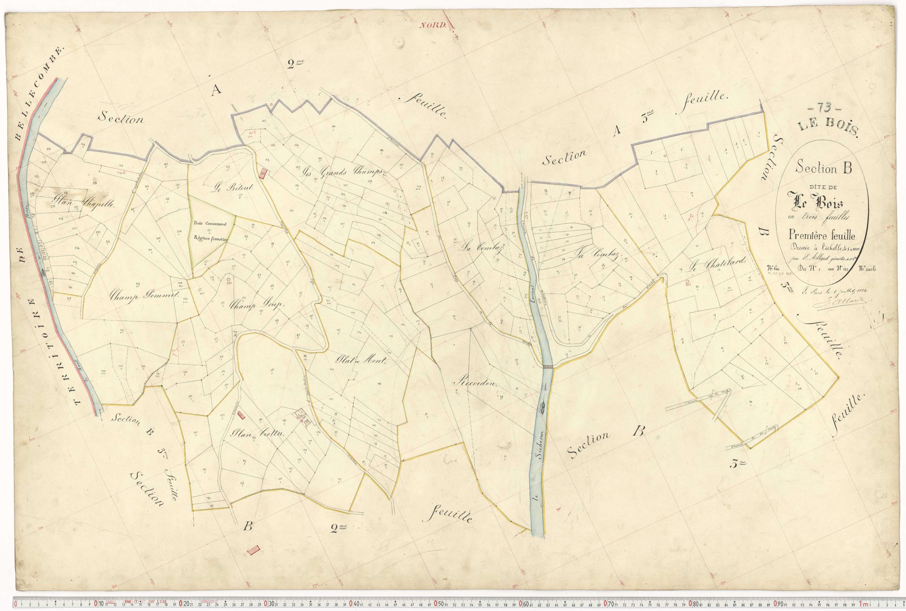 Aigueblanche - Plans cadastraux du premier cadastre français.