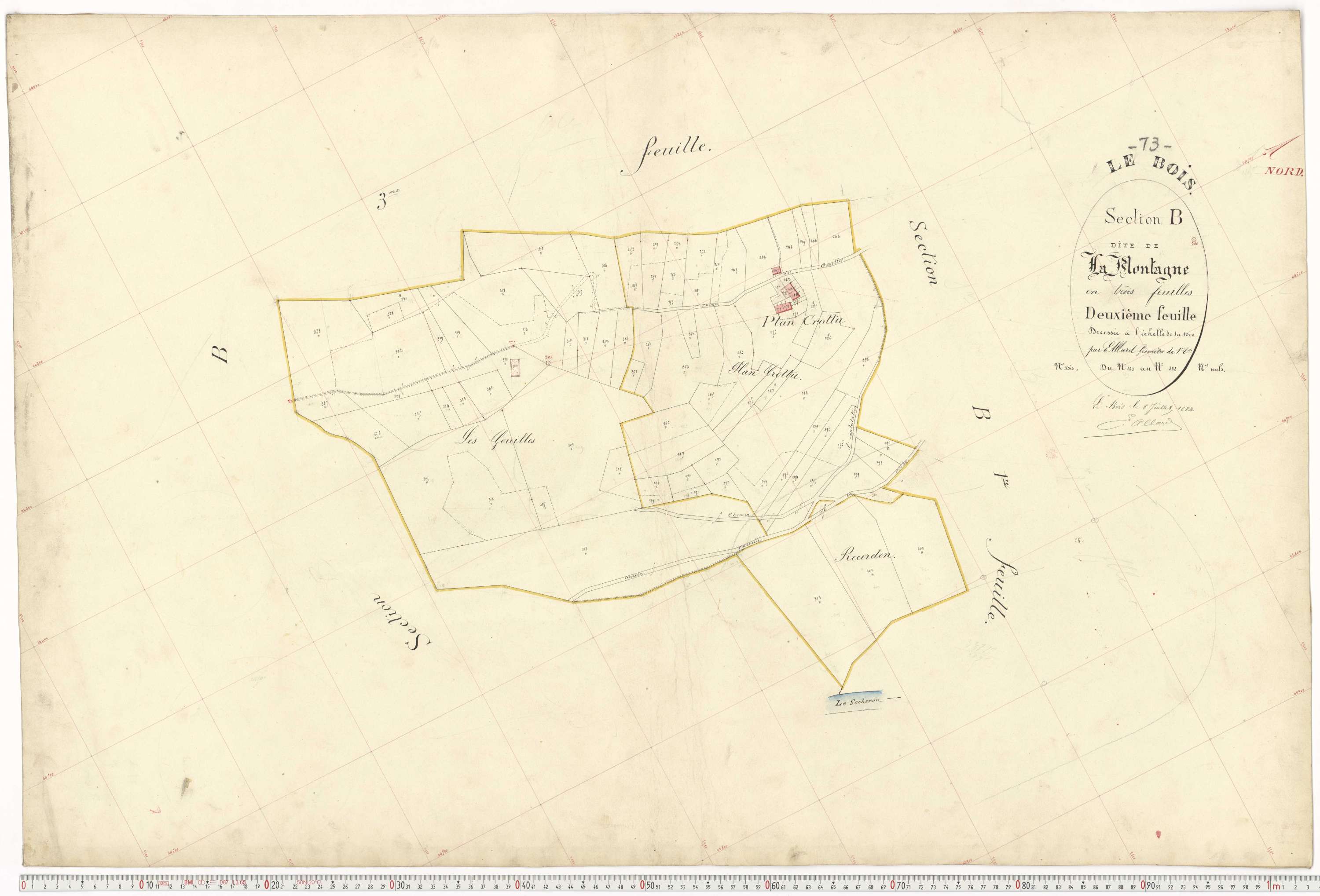 Aigueblanche - Plans cadastraux du premier cadastre français.