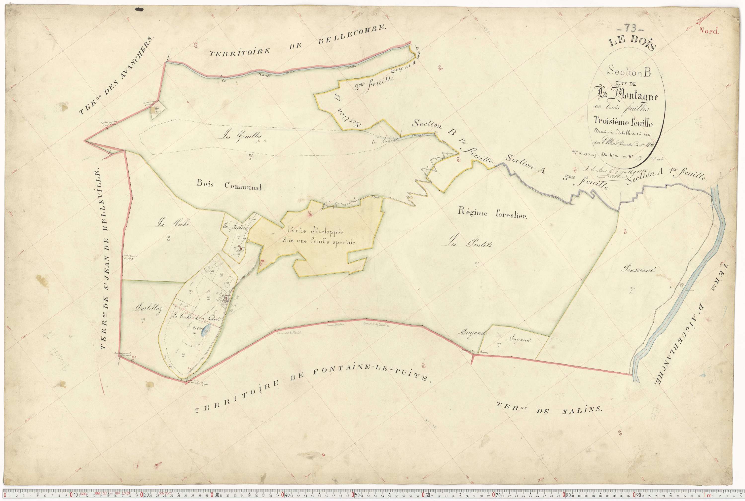 Aigueblanche - Plans cadastraux du premier cadastre français.