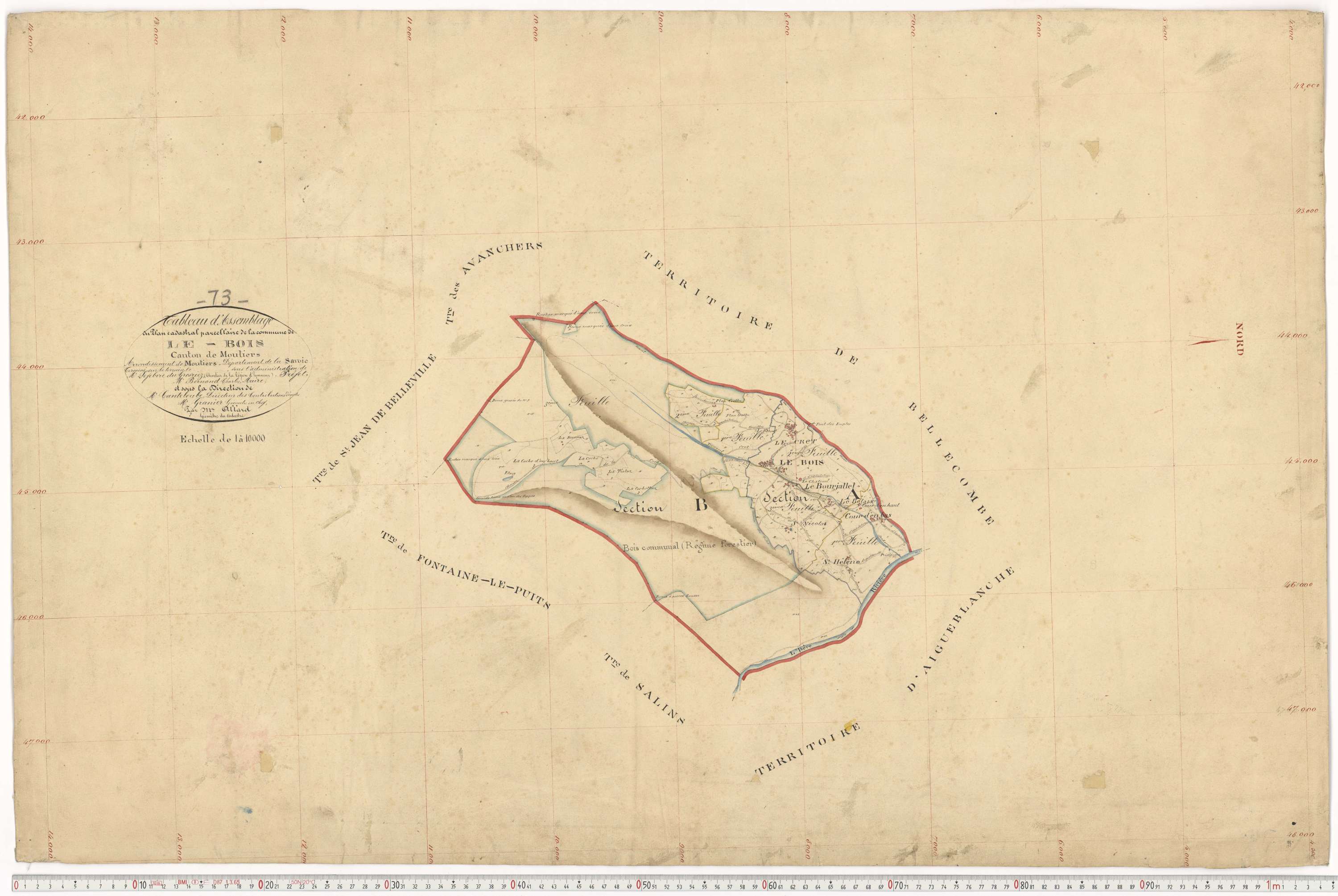 Aigueblanche - Plans cadastraux du premier cadastre français.