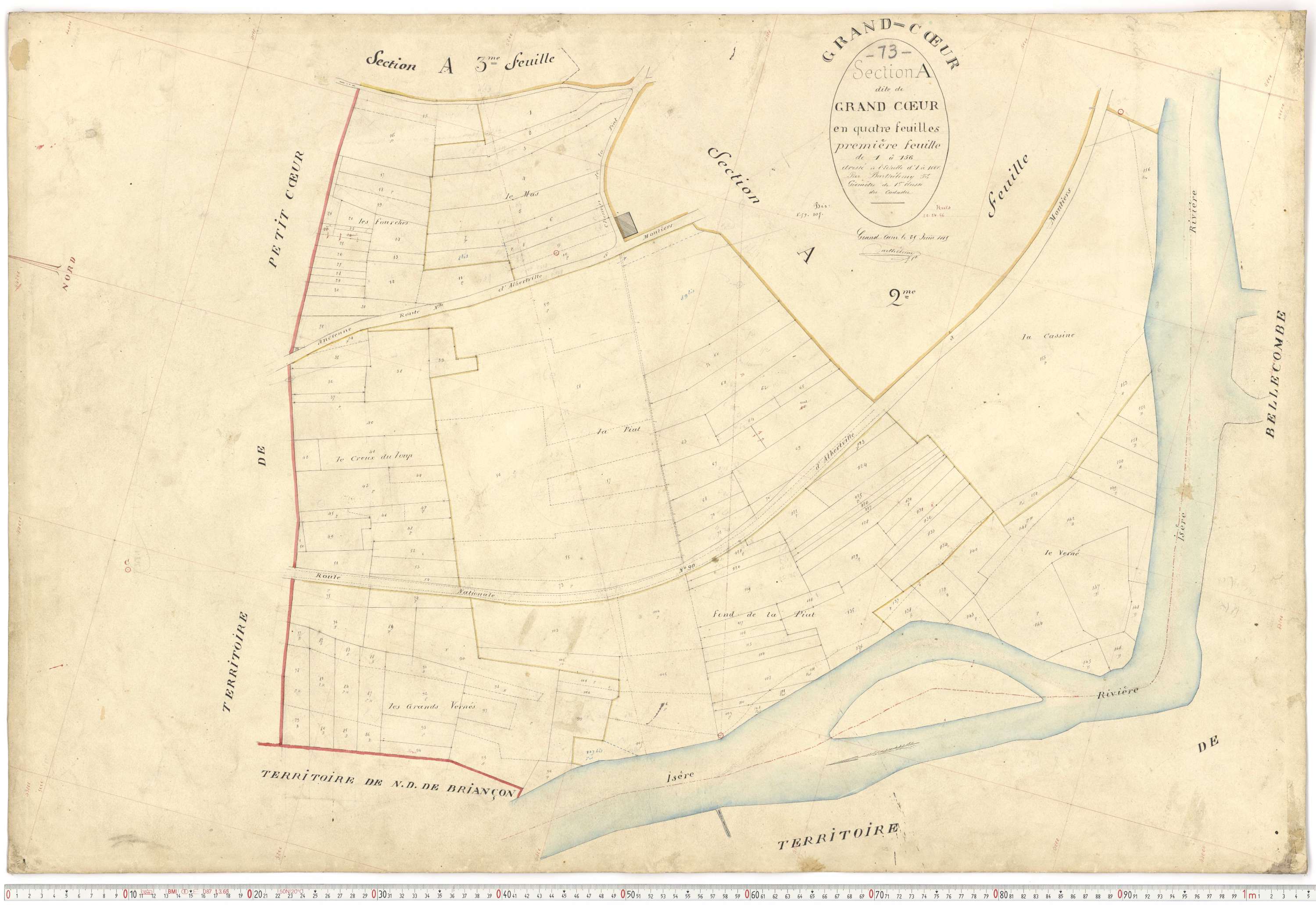 Aigueblanche - Plans cadastraux du premier cadastre français.