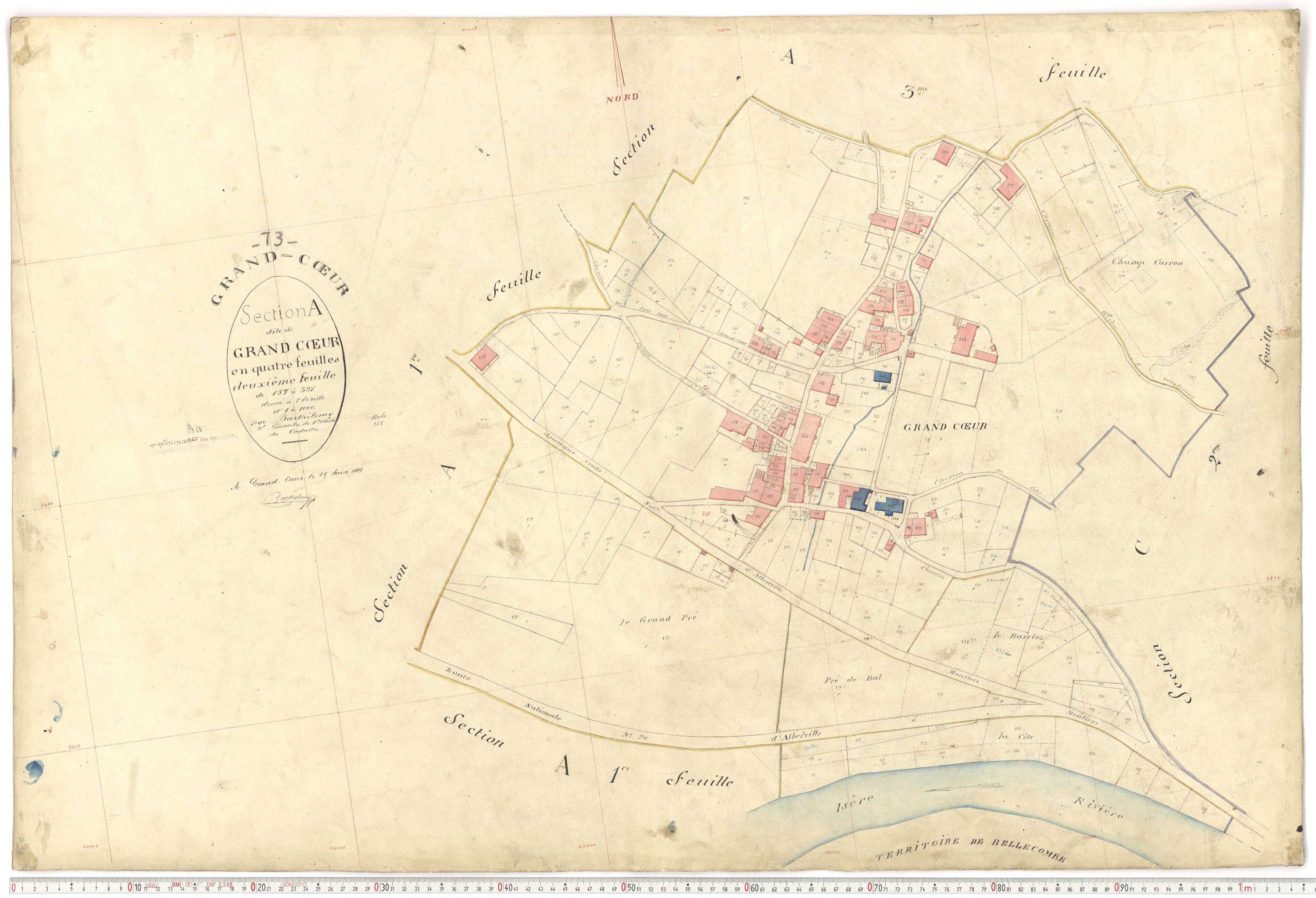 Aigueblanche - Plans cadastraux du premier cadastre français.