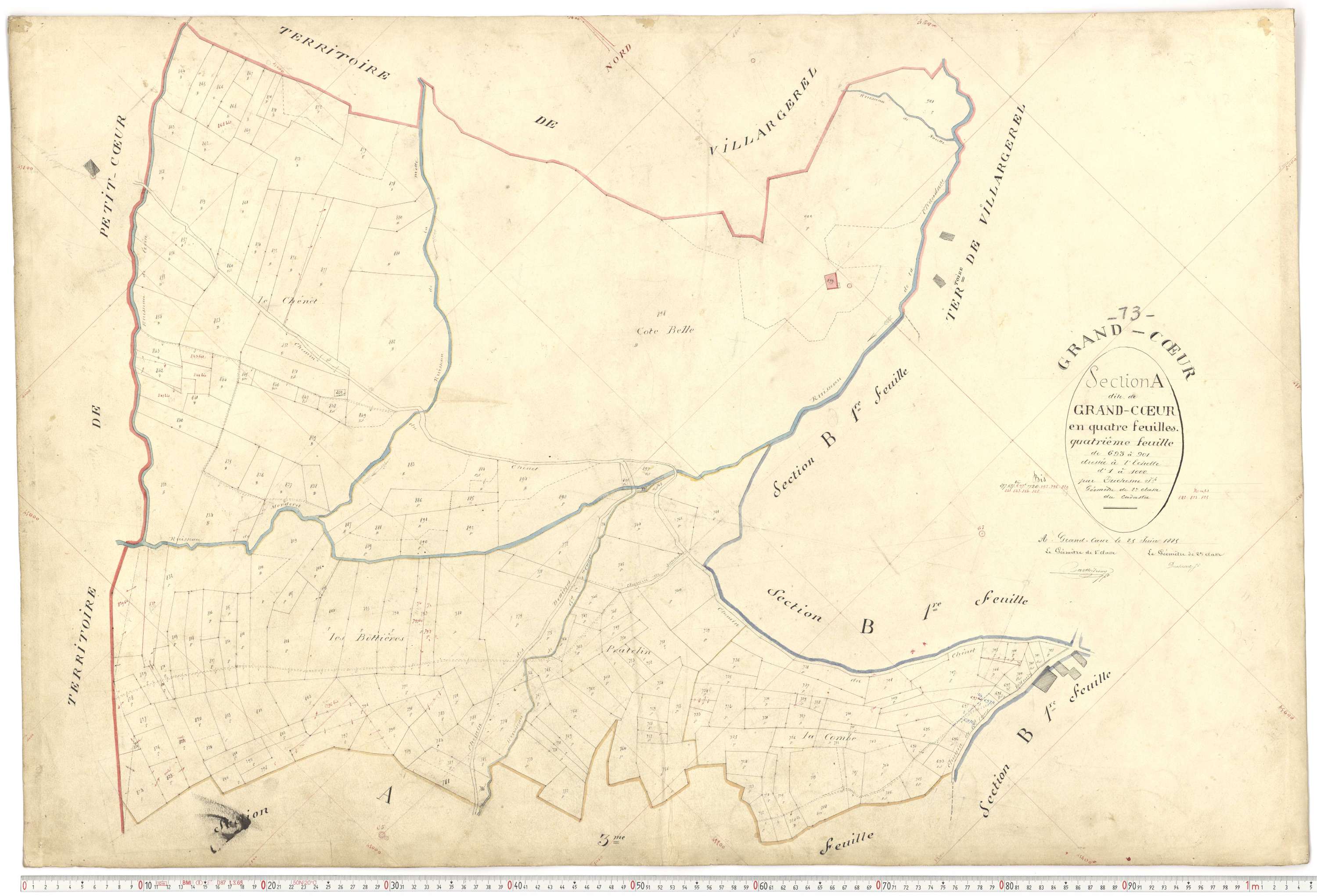 Aigueblanche - Plans cadastraux du premier cadastre français.