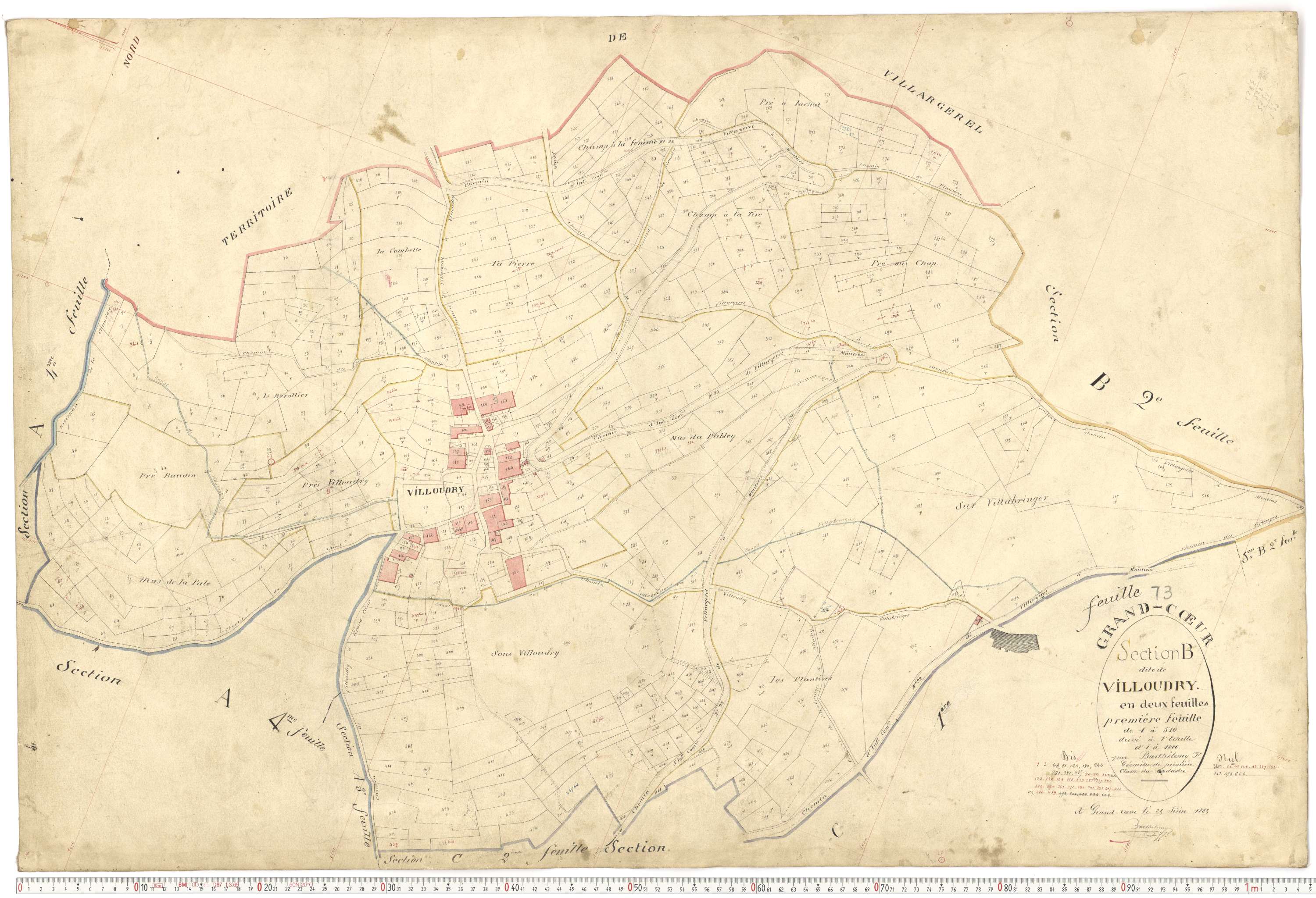 Aigueblanche - Plans cadastraux du premier cadastre français.