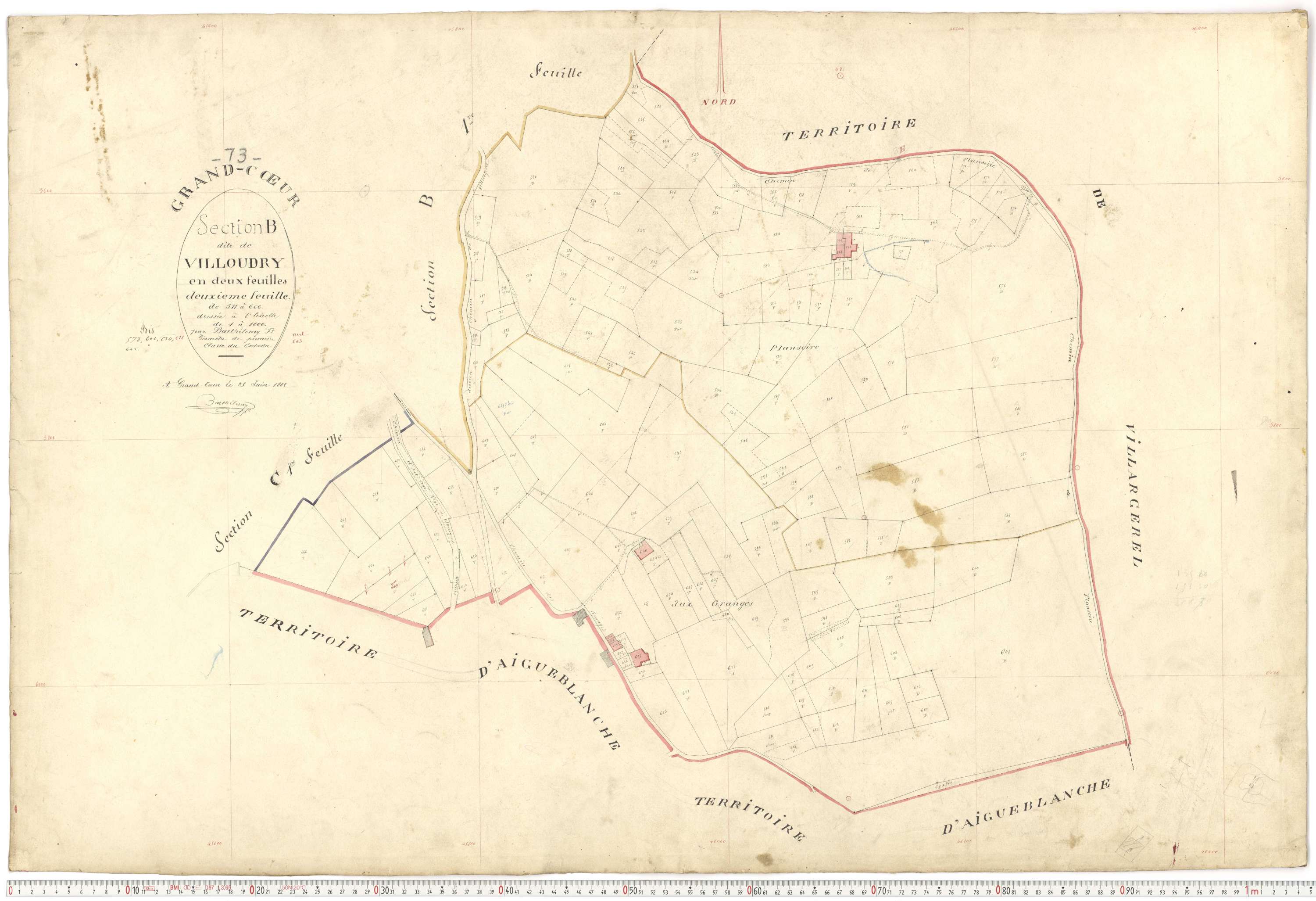 Aigueblanche - Plans cadastraux du premier cadastre français.