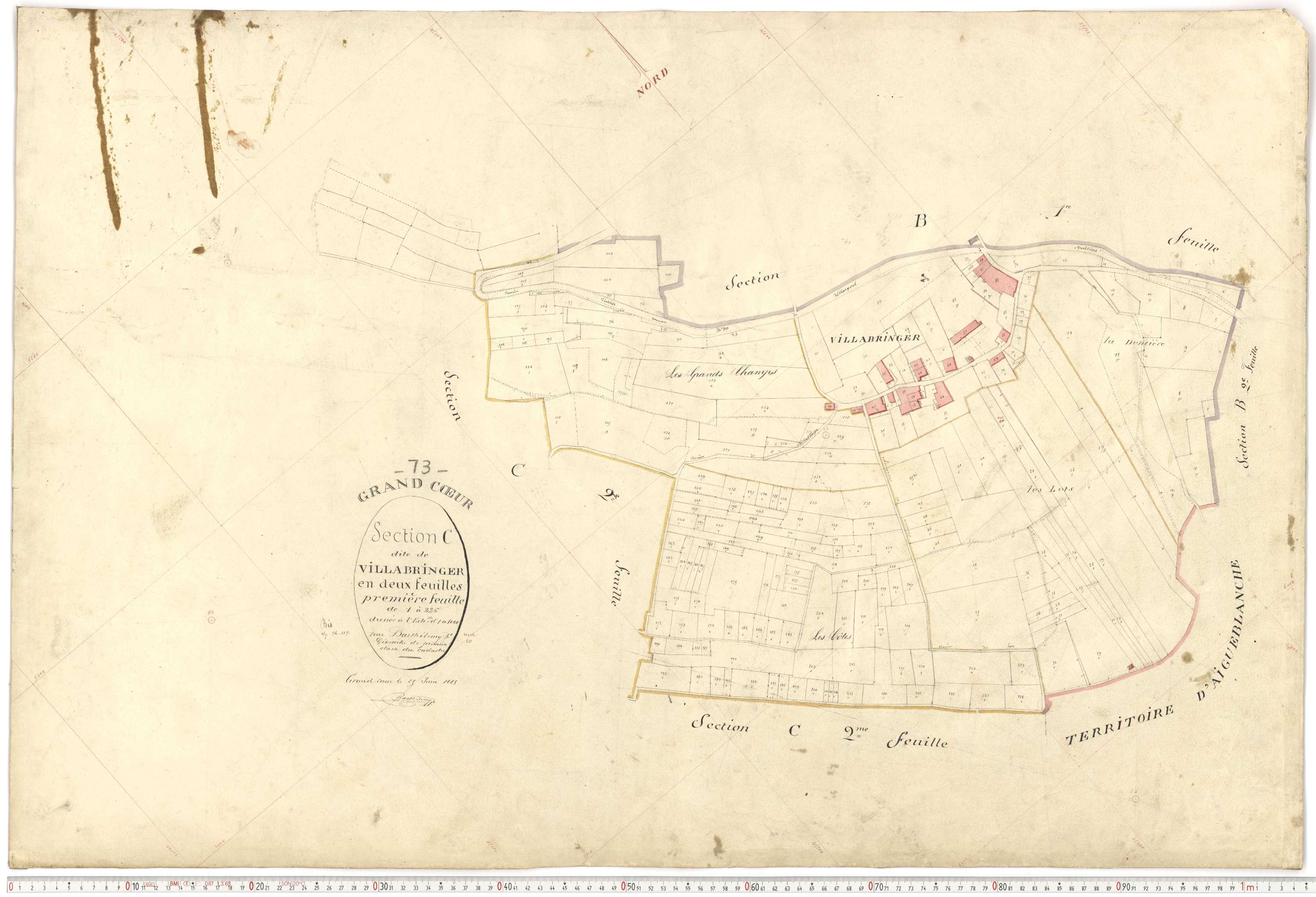 Aigueblanche - Plans cadastraux du premier cadastre français.