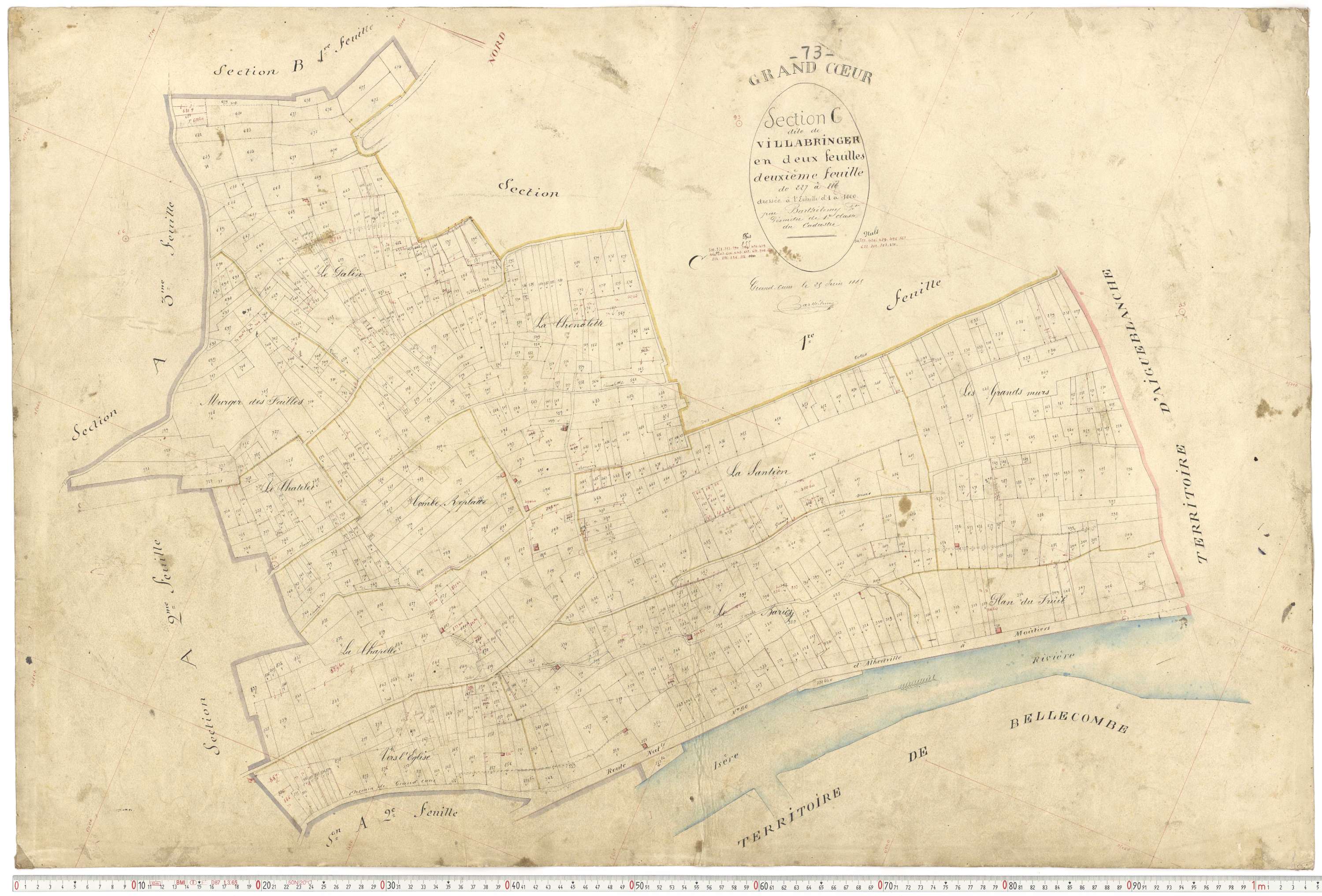 Aigueblanche - Plans cadastraux du premier cadastre français.