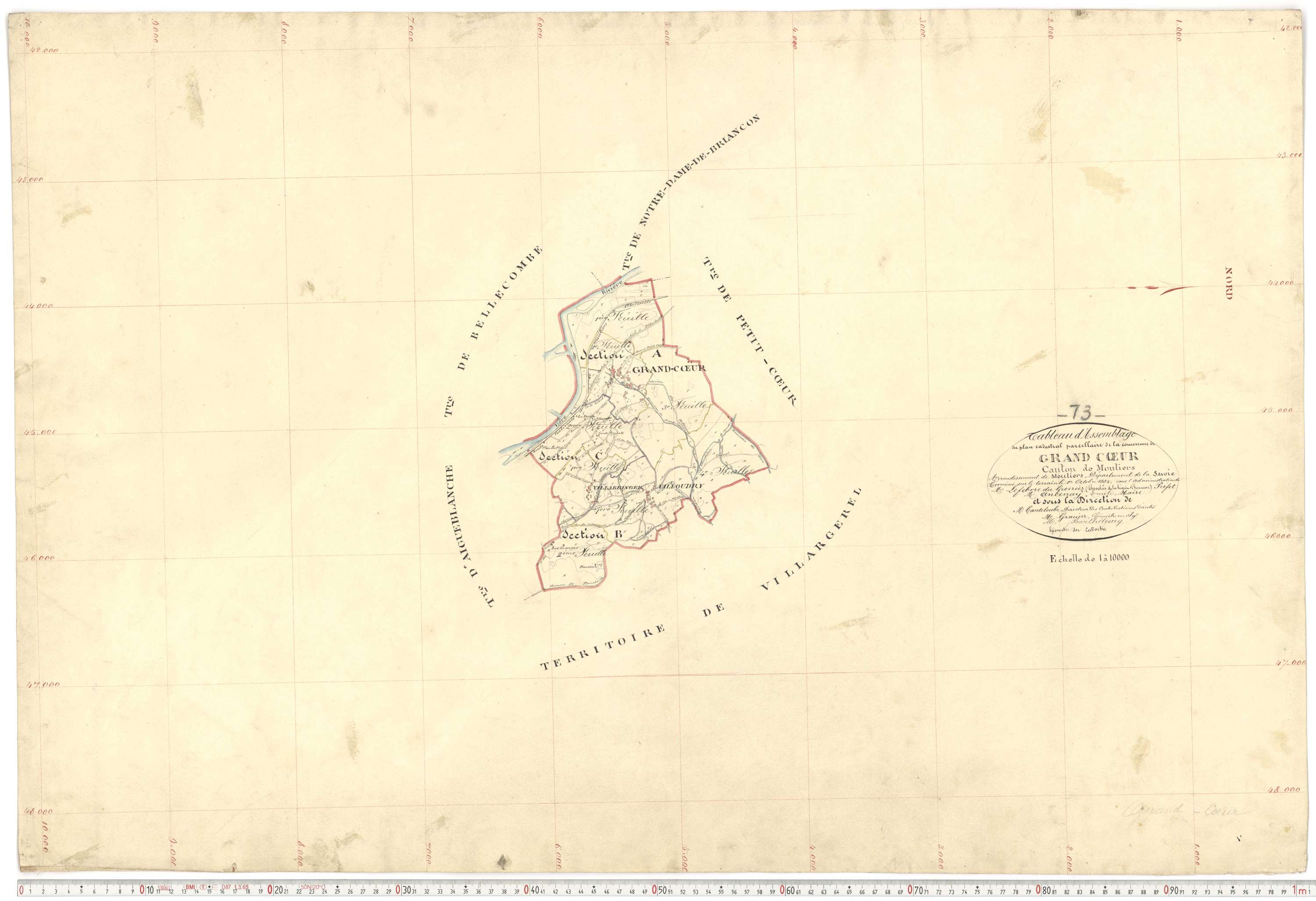 Aigueblanche - Plans cadastraux du premier cadastre français.