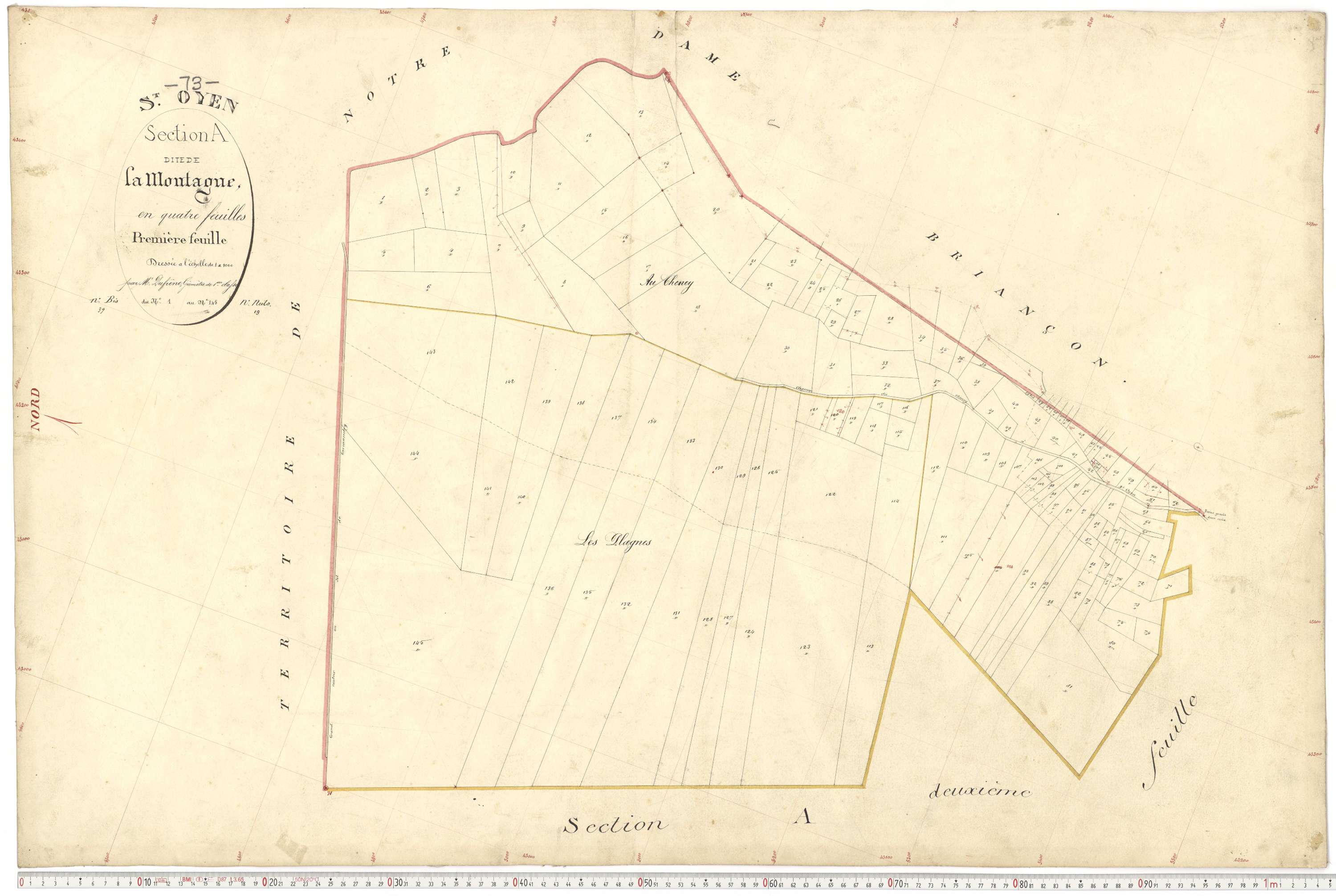 Aigueblanche - Plans cadastraux du premier cadastre français.
